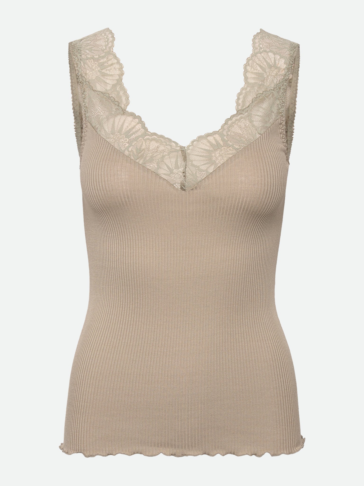 RWBeatha Silk SL Lace Top Top Rosemunde Woman XS laurel oak