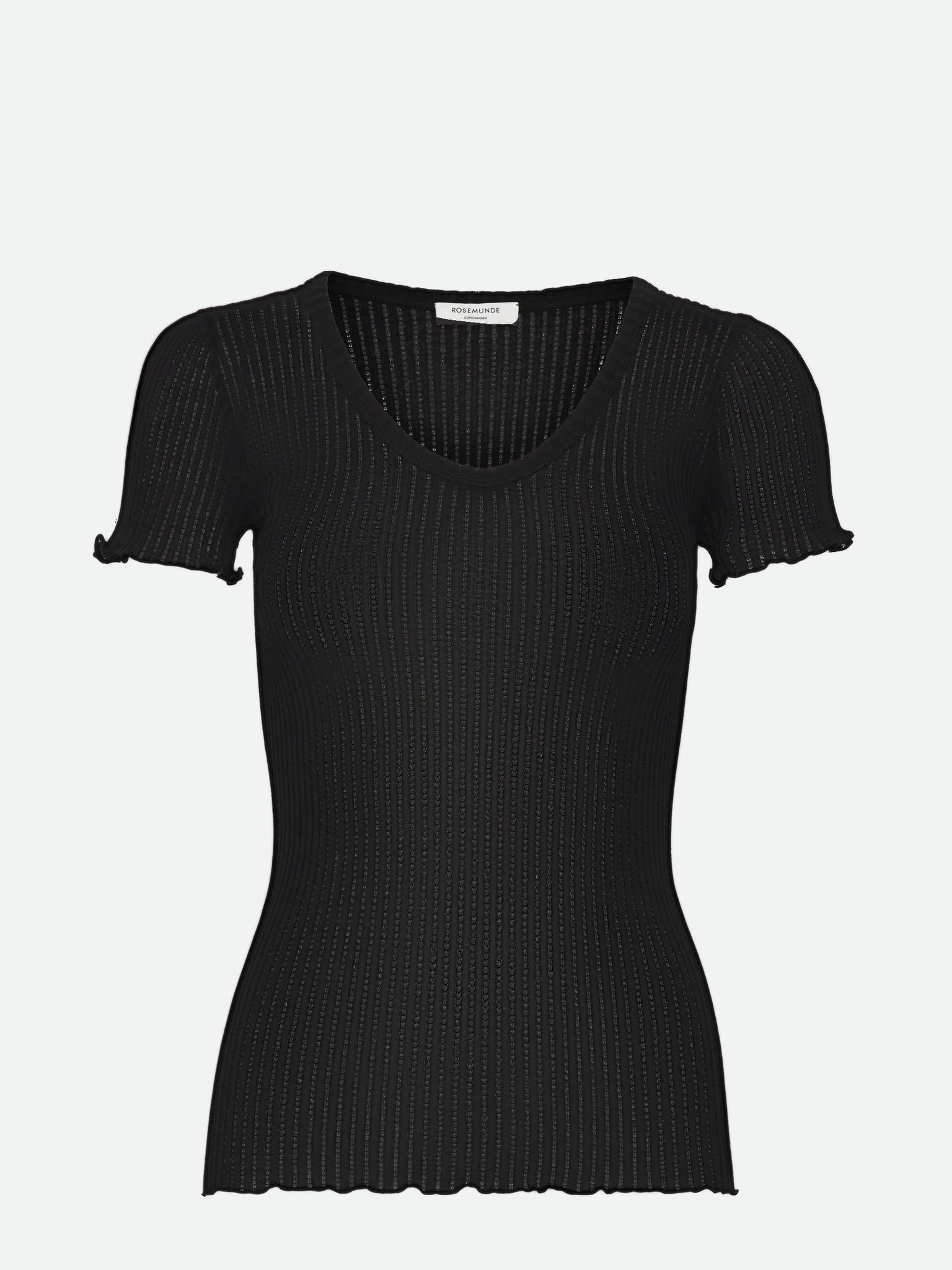 RWBelize Silk SS V-Neck T-shirt T-shirt Rosemunde Woman XS black