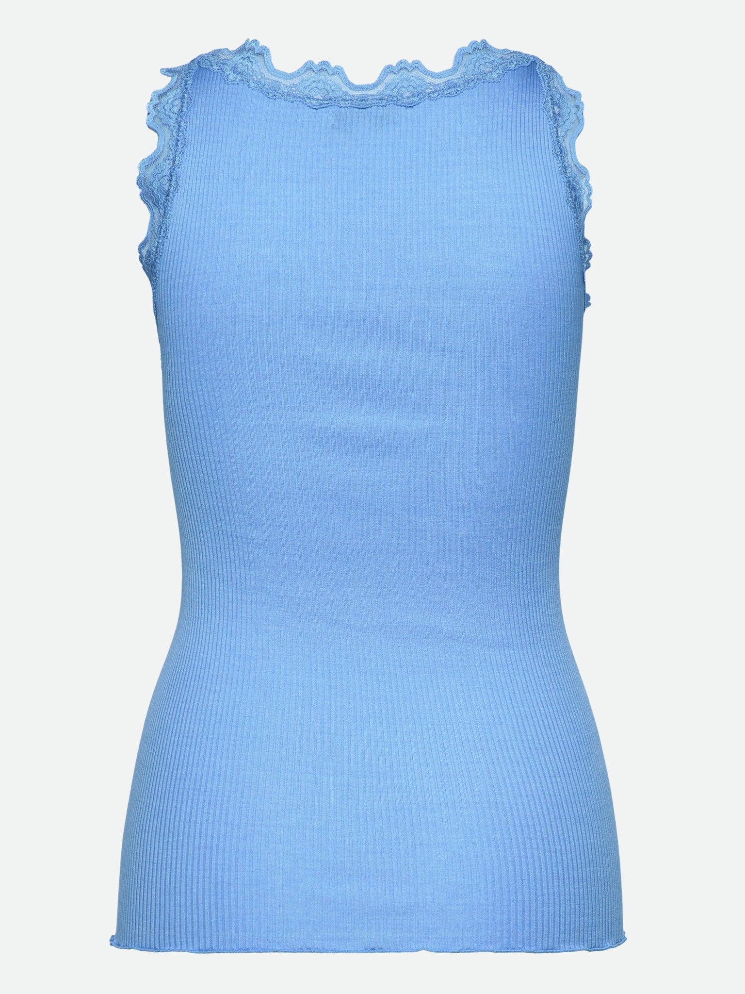 RWBeatha Silk SL V-neck Lace Top TOP Rosemunde Woman