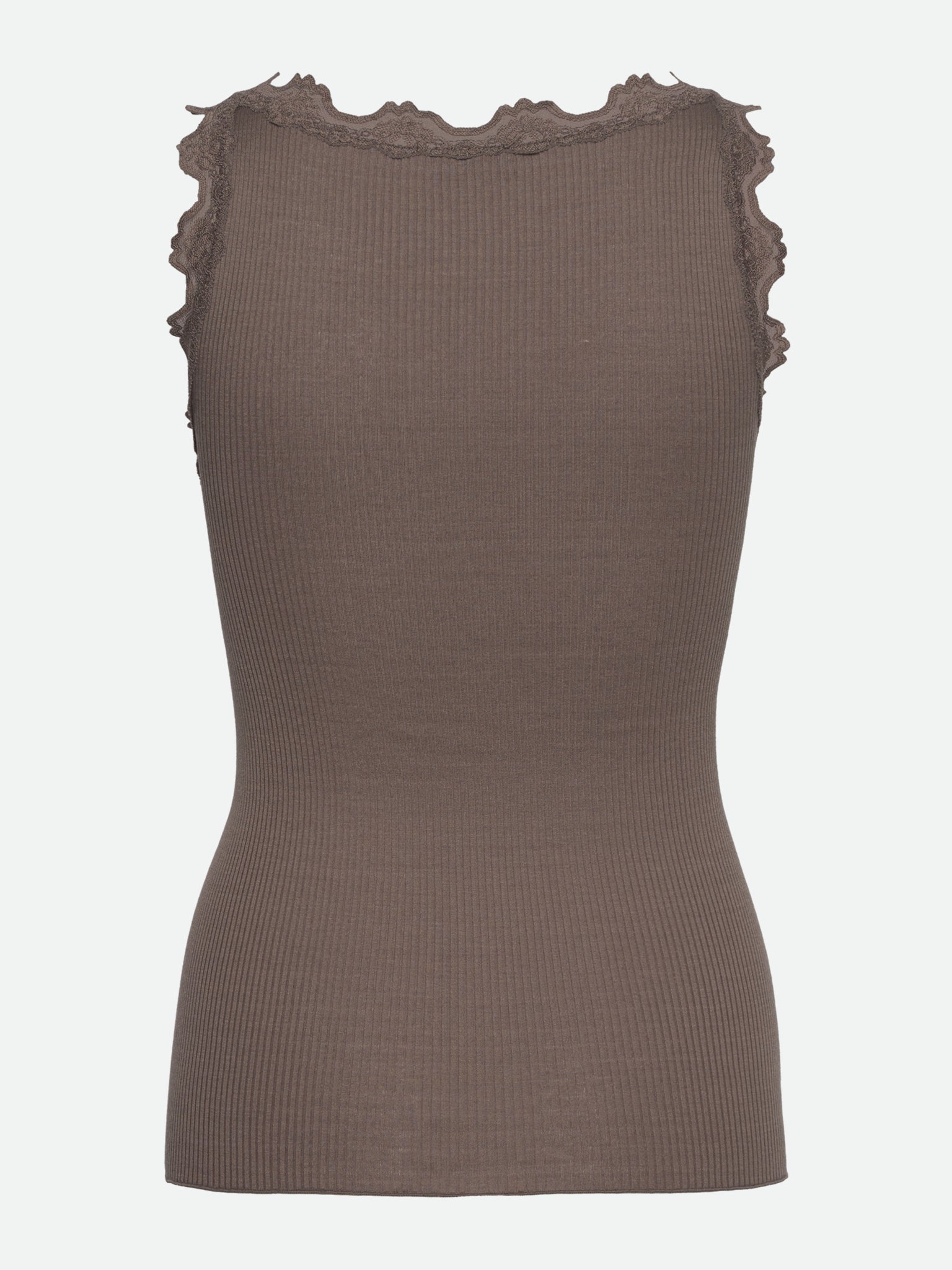 RWBeatha Silk SL V-neck Lace Top TOP Rosemunde Woman