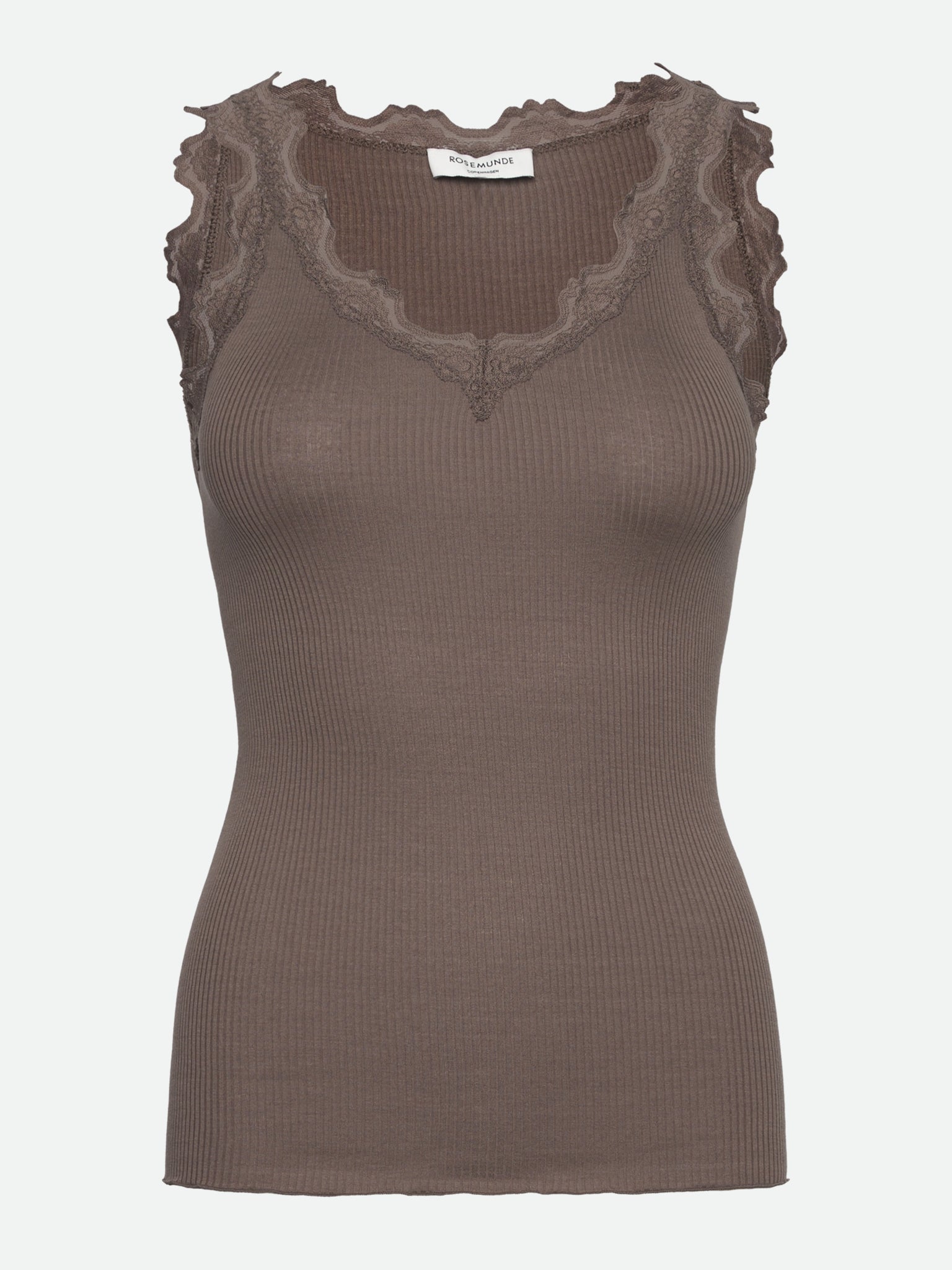 RWBeatha Silk SL V-neck Lace Top TOP Rosemunde Woman L falcon