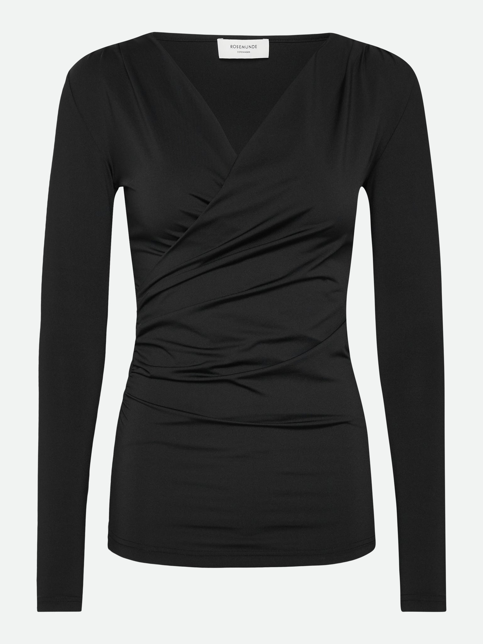 RWBillie LS V-Neck Wrap T-shirt T-SHIRT LS Rosemunde Woman 40 black