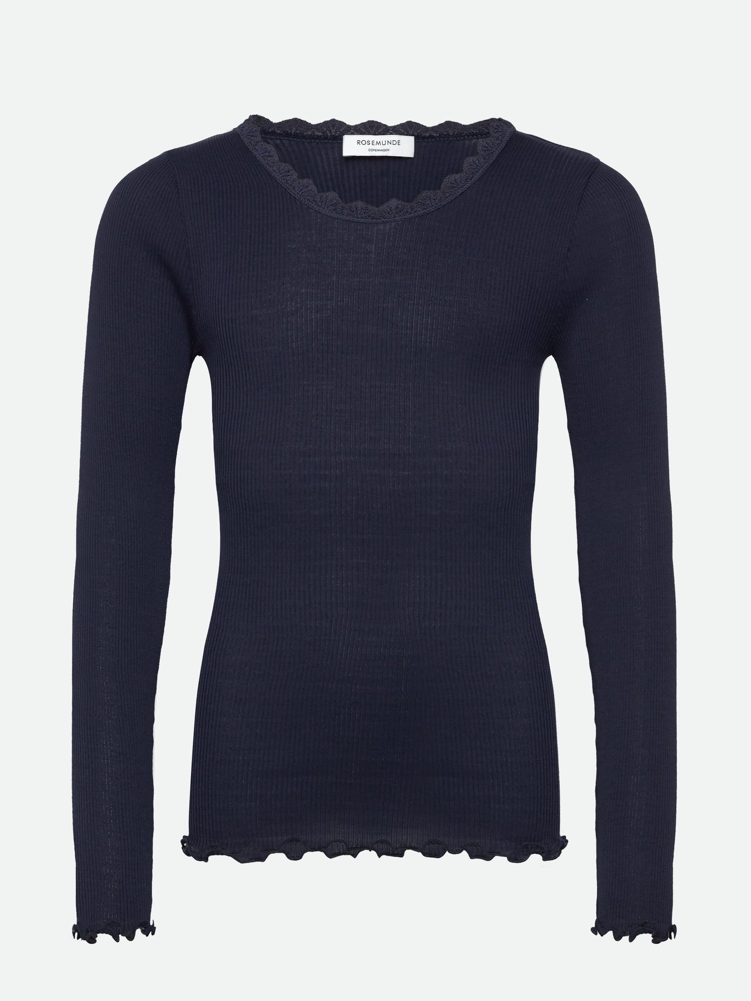 RKBalta Modal LS Lace T-shirt T-shirt Rosemunde Girls 128 navy