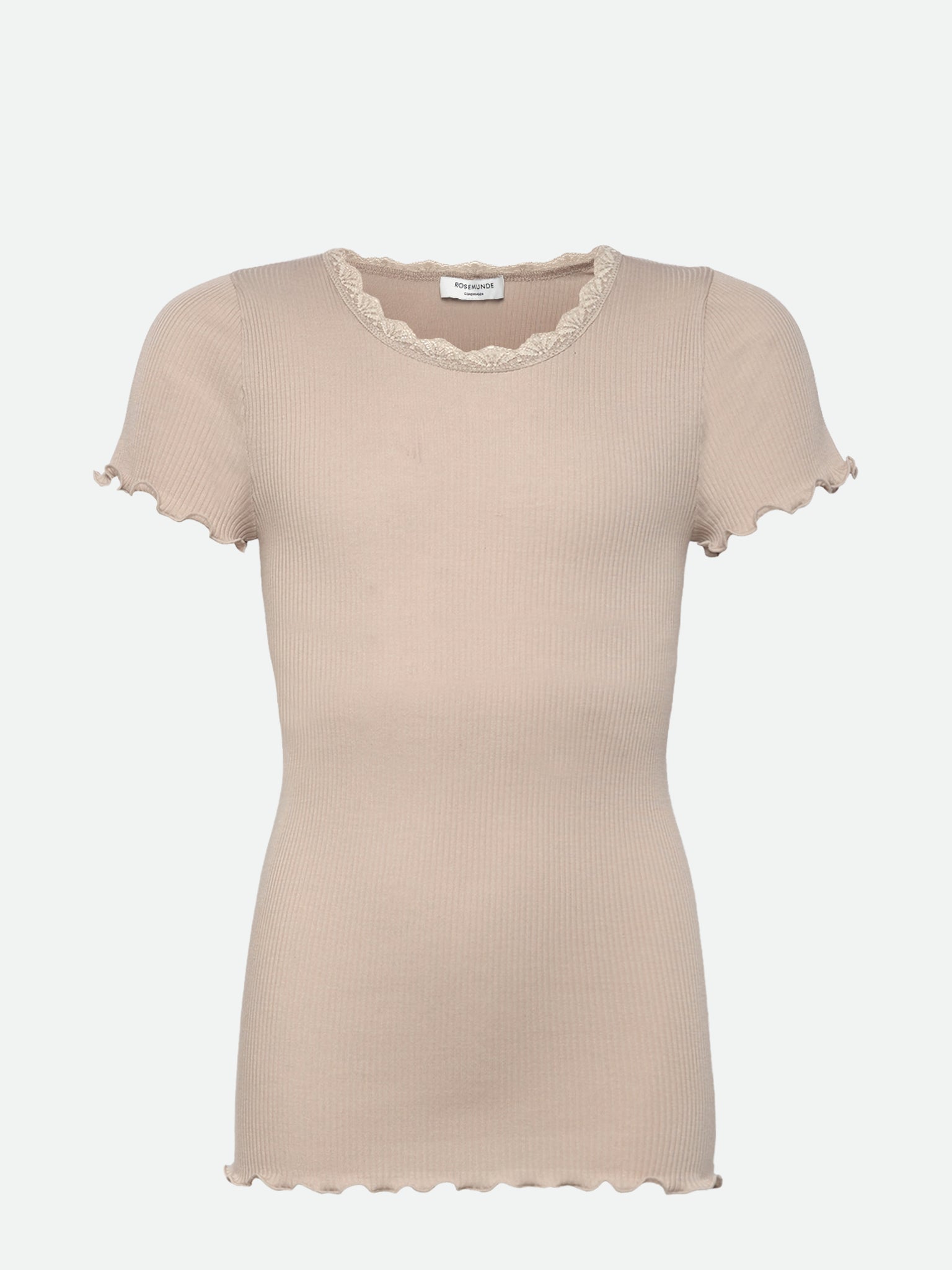 RKBalta SS Regular Lace T-shirt T-shirt Rosemunde Woman 128 silver lining