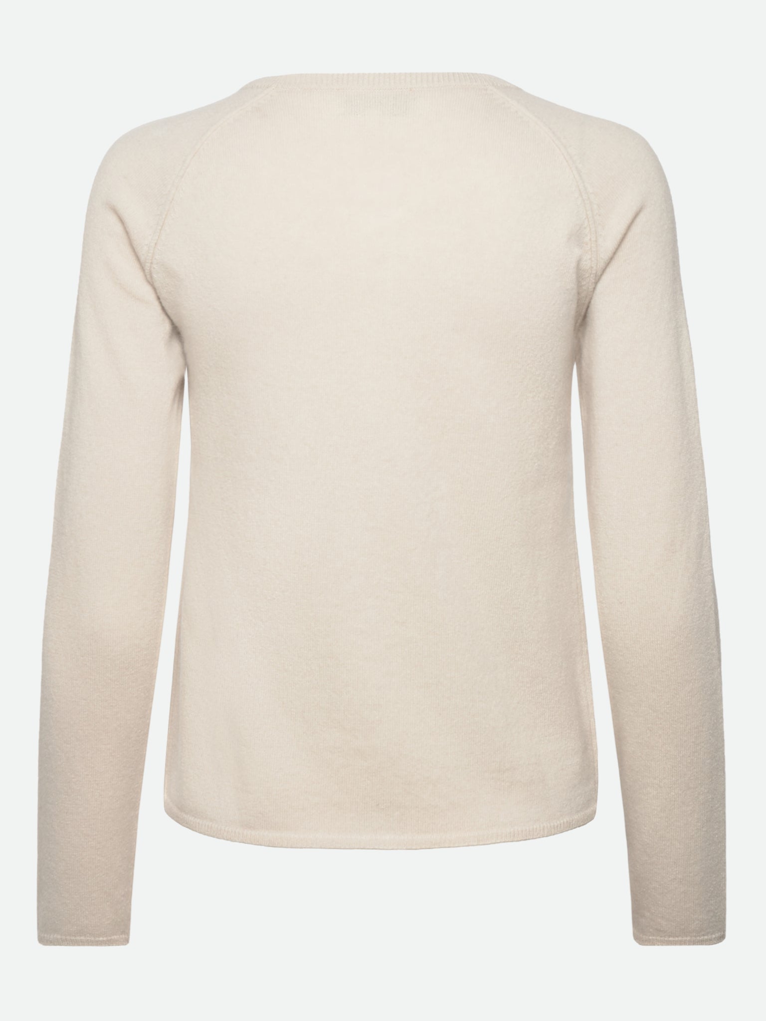 RWLaica kasjmier vest met lange mouwen, ronde hals en raglanmouwen