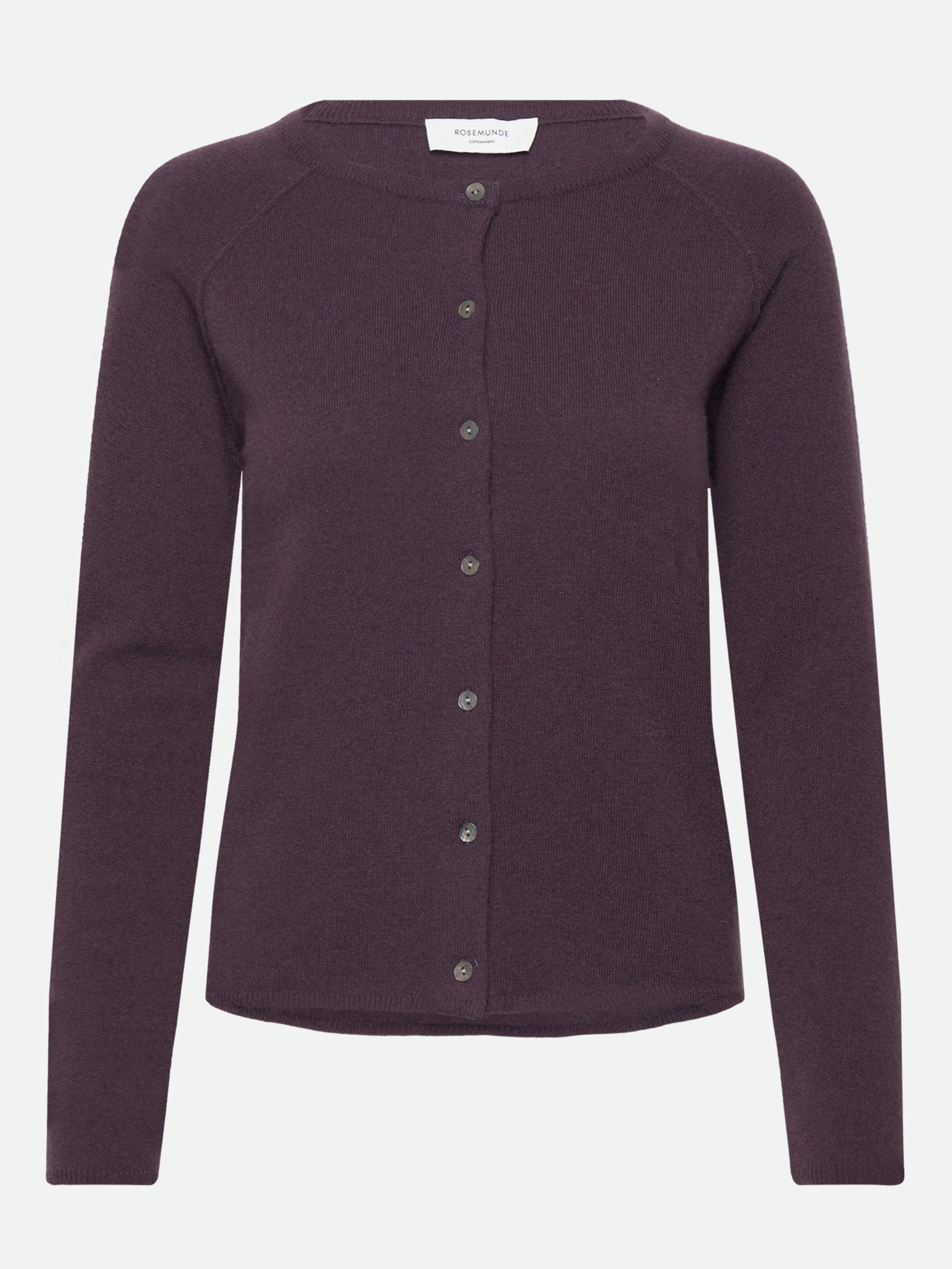RWLaica kasjmier vest met lange mouwen, ronde hals en raglanmouwen