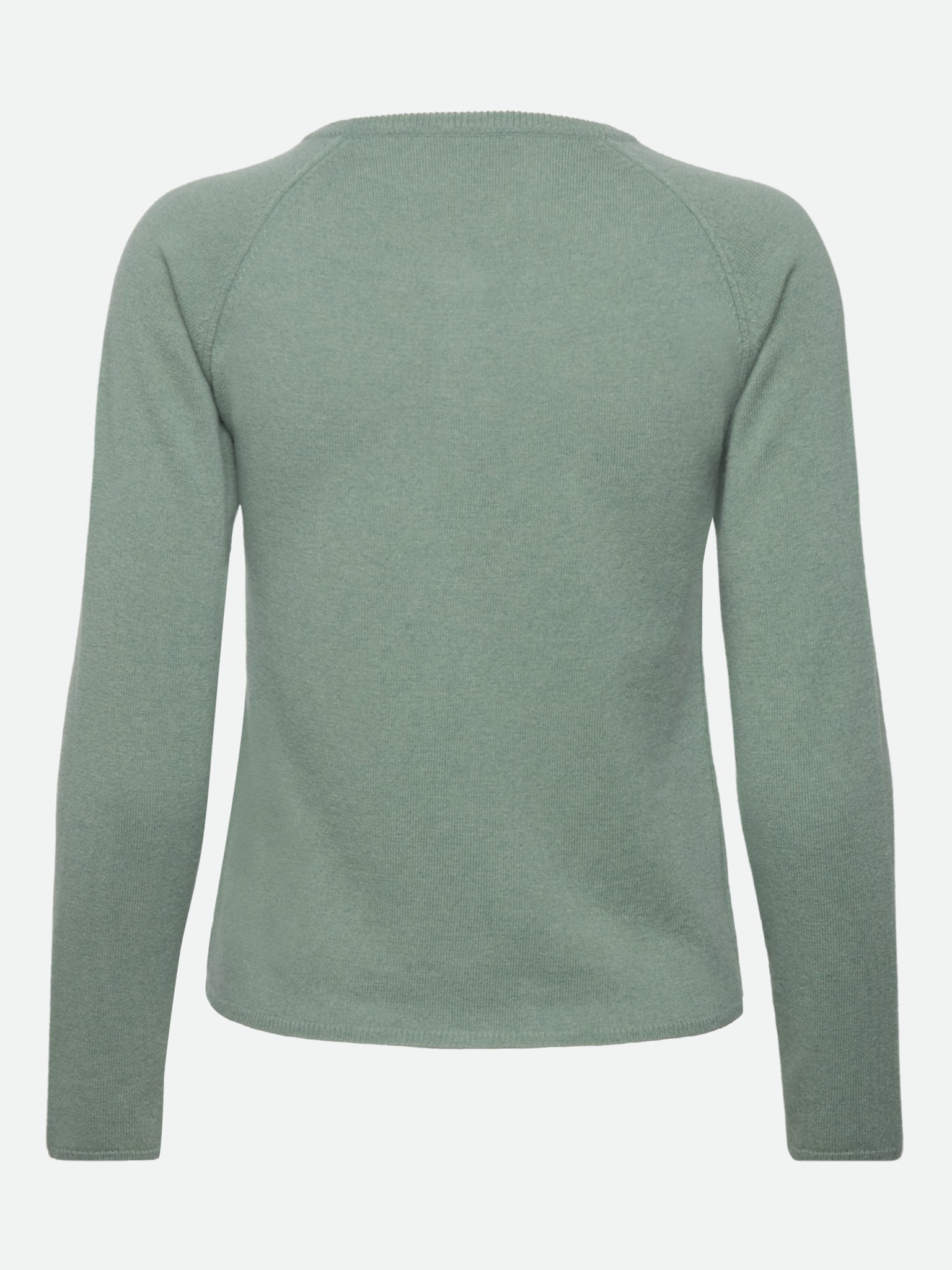 RWLaica kasjmier vest met lange mouwen, ronde hals en raglanmouwen