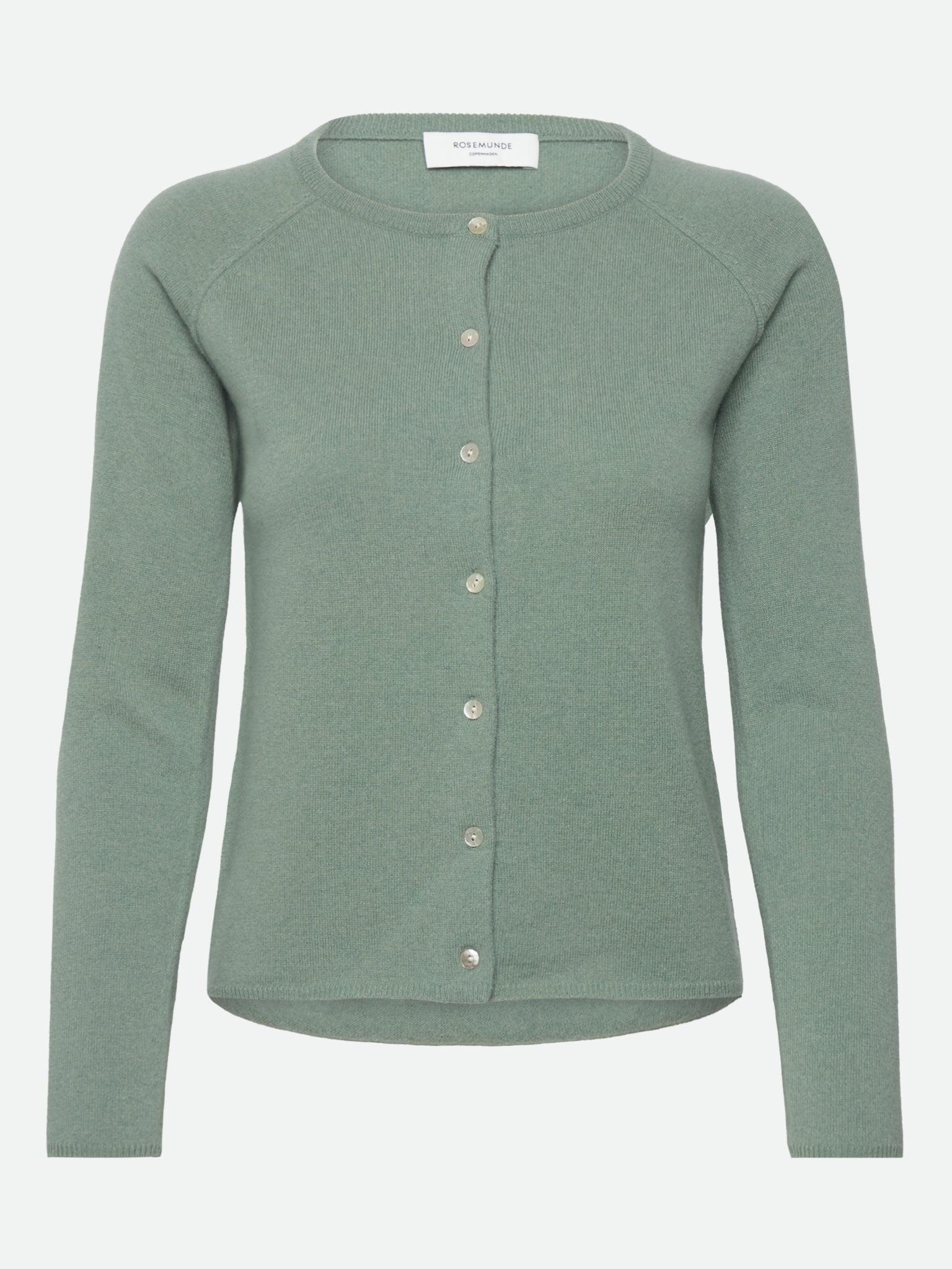 RWLaica kasjmier vest met lange mouwen, ronde hals en raglanmouwen