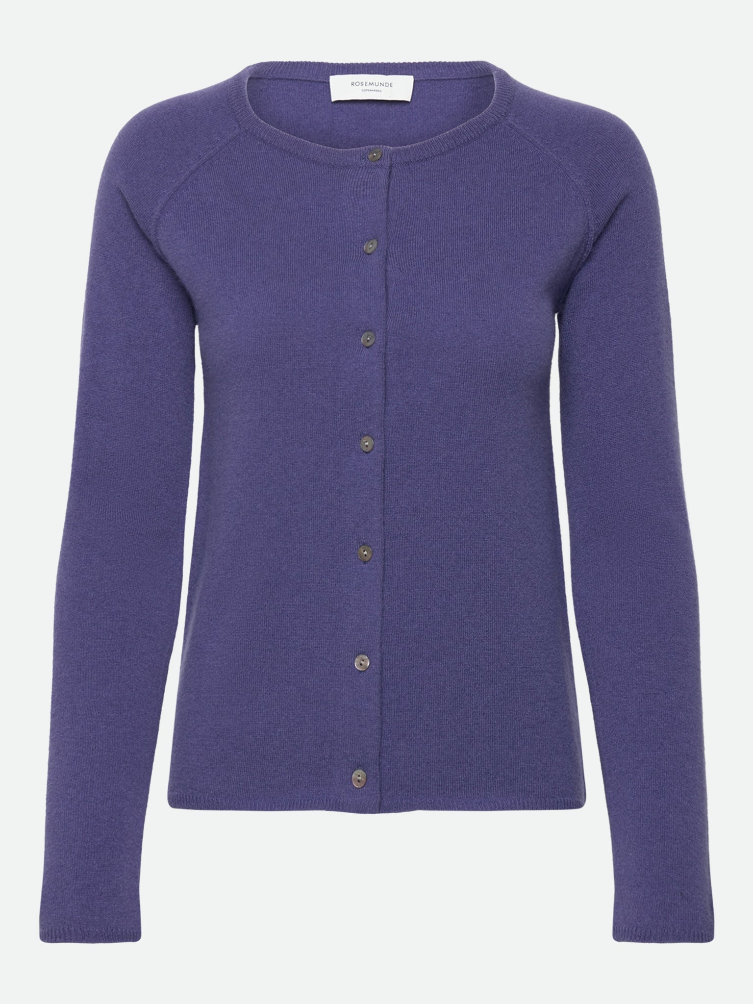 RWLaica kasjmier vest met lange mouwen, ronde hals en raglanmouwen