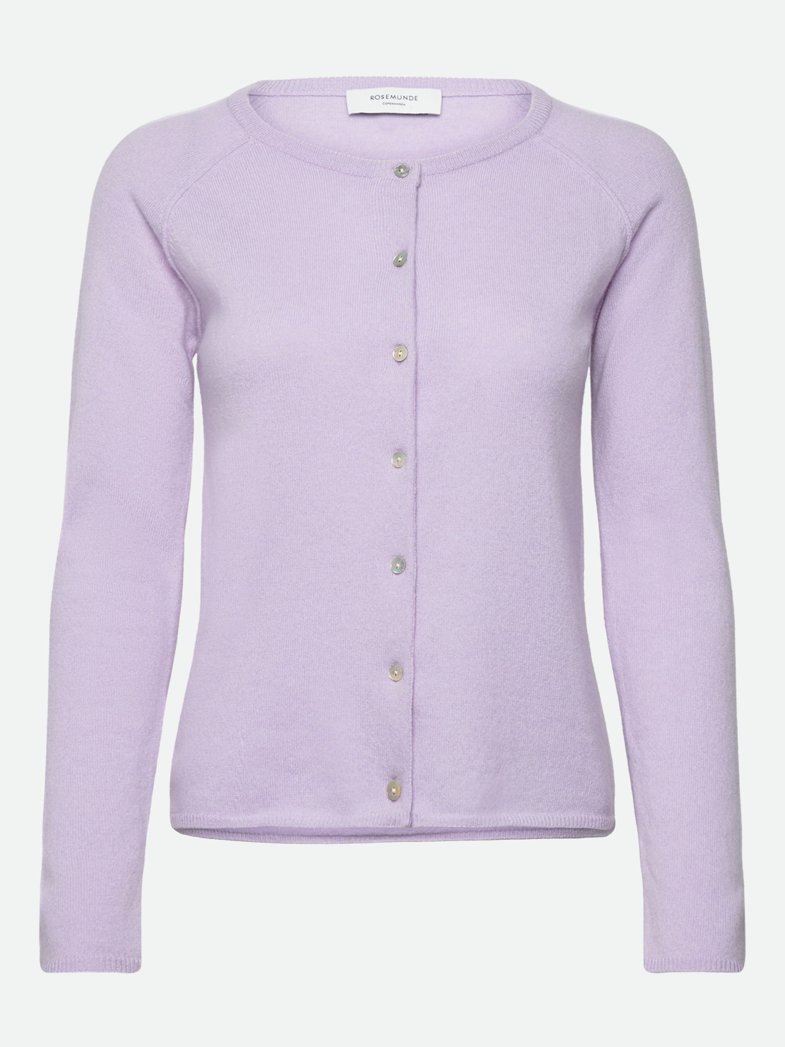 RWLaica kasjmier vest met lange mouwen, ronde hals en raglanmouwen