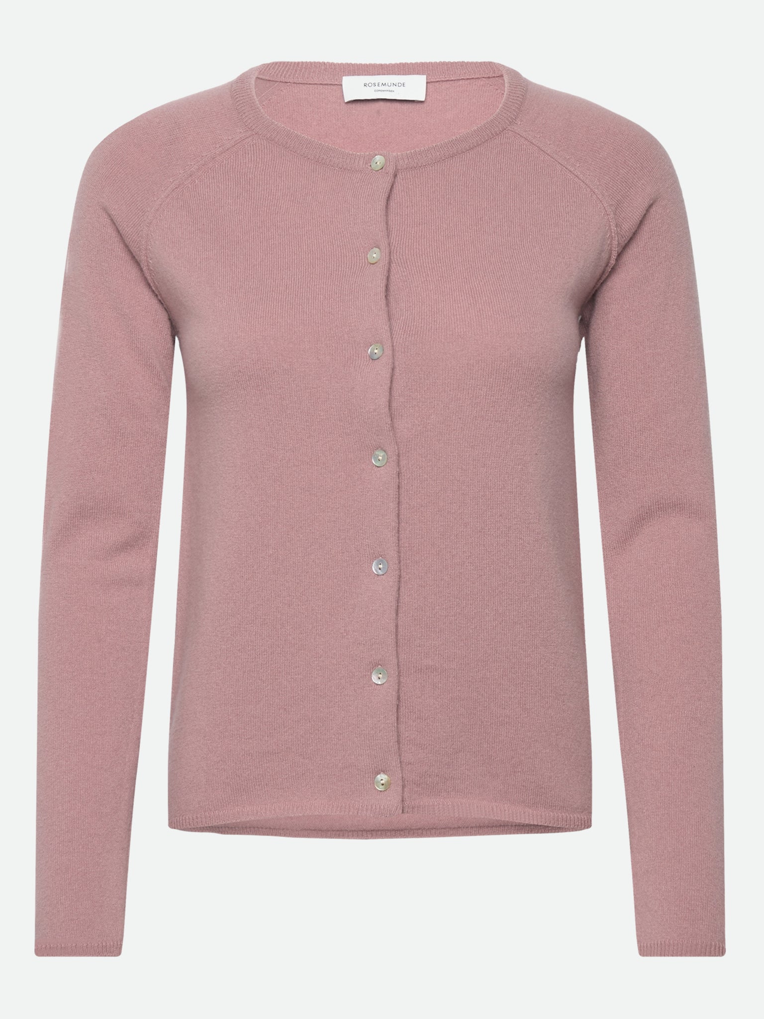RWLaica kasjmier vest met lange mouwen, ronde hals en raglanmouwen