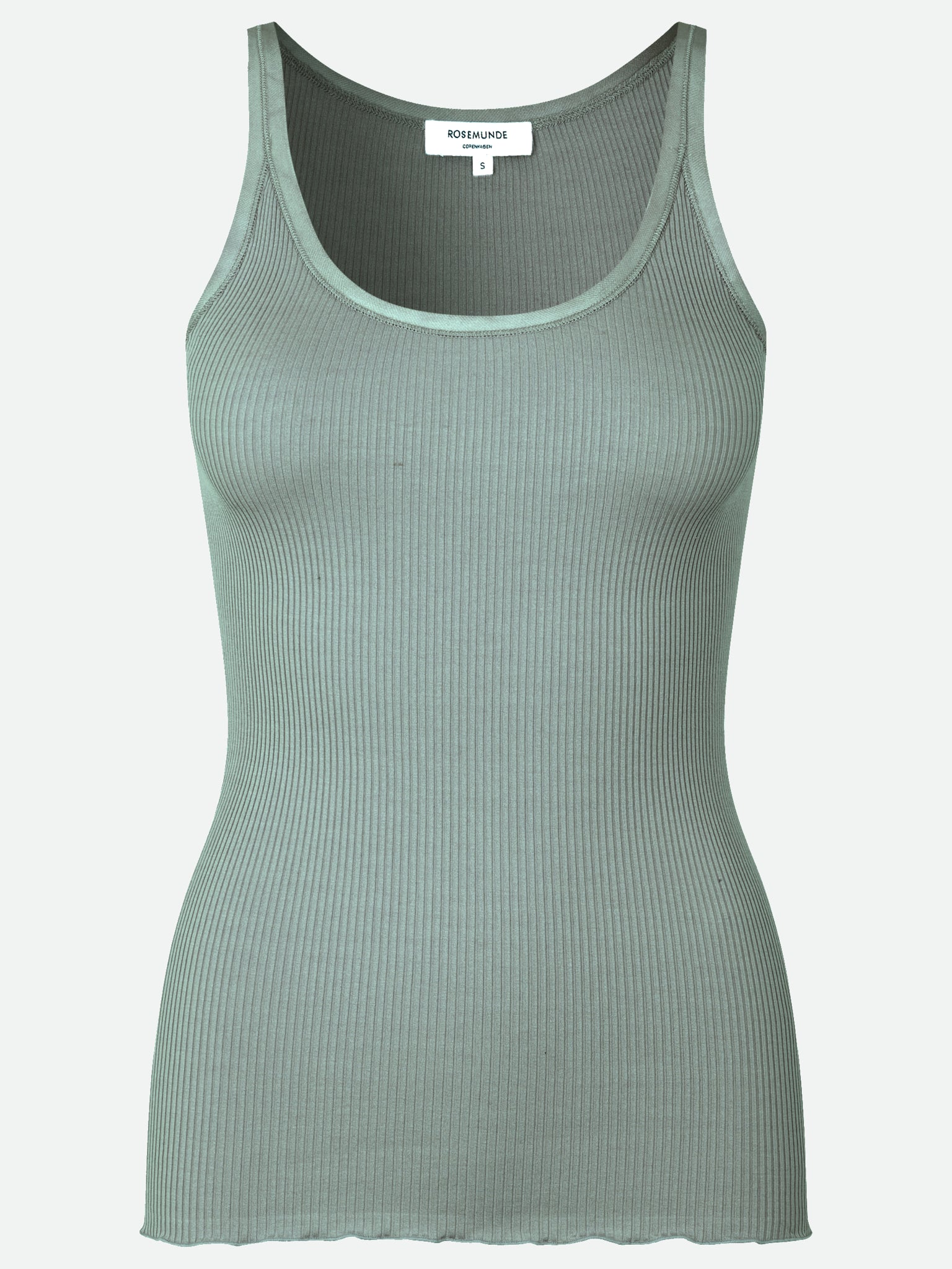 RWBelle Silk U-neck Strap Elastic Top TOP Rosemunde Woman XS chinois green