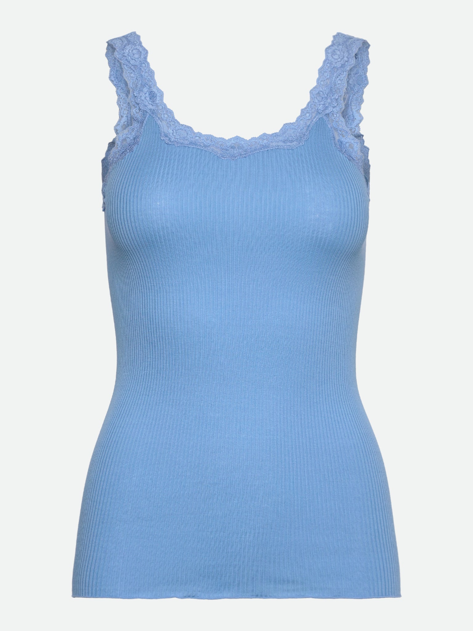 RWBabette Silk SL Deep Back Lace Top TOP Rosemunde Woman L little boy blue