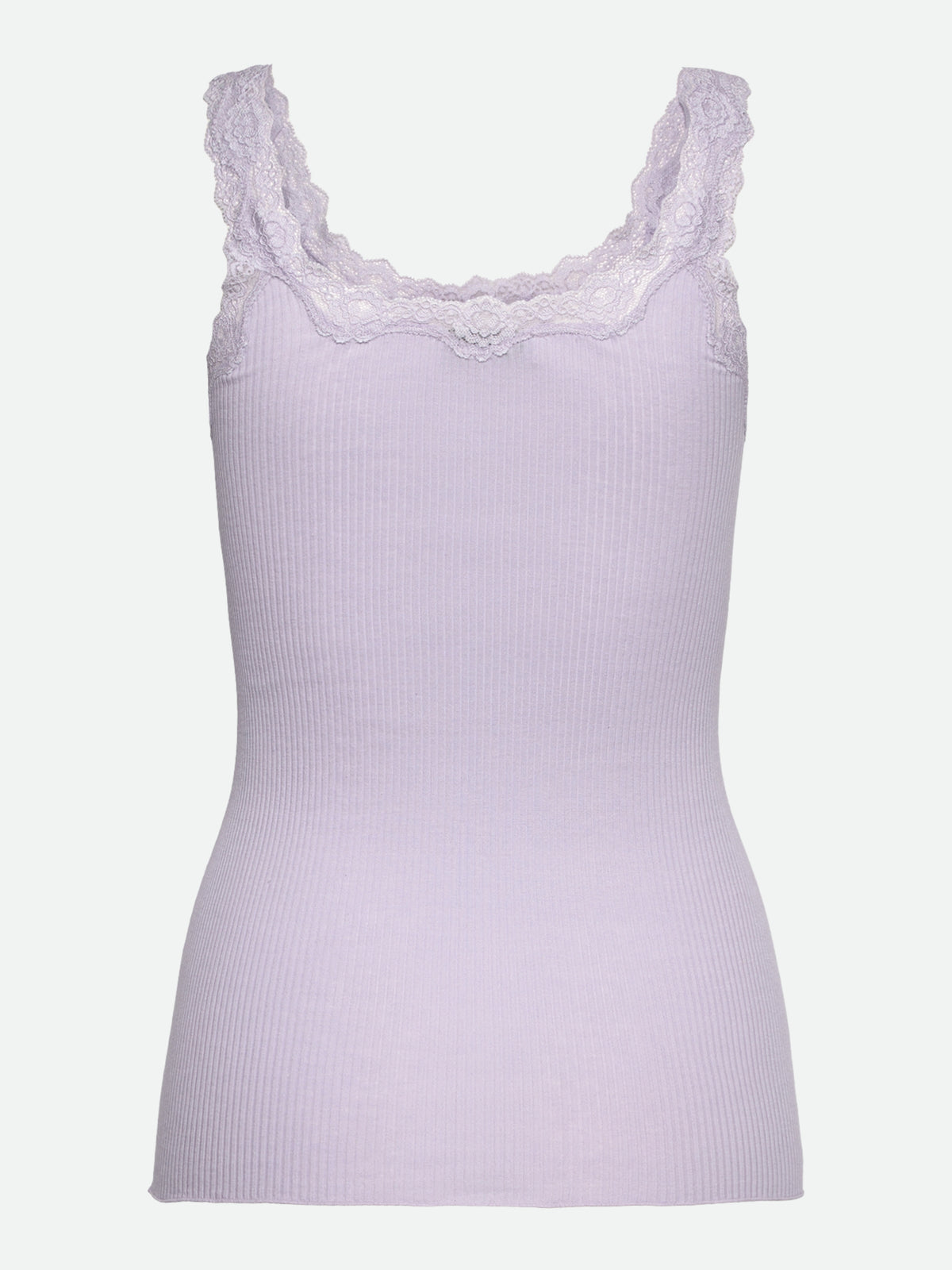 RWBabette Silke SL-top med dyp rygg og blonder