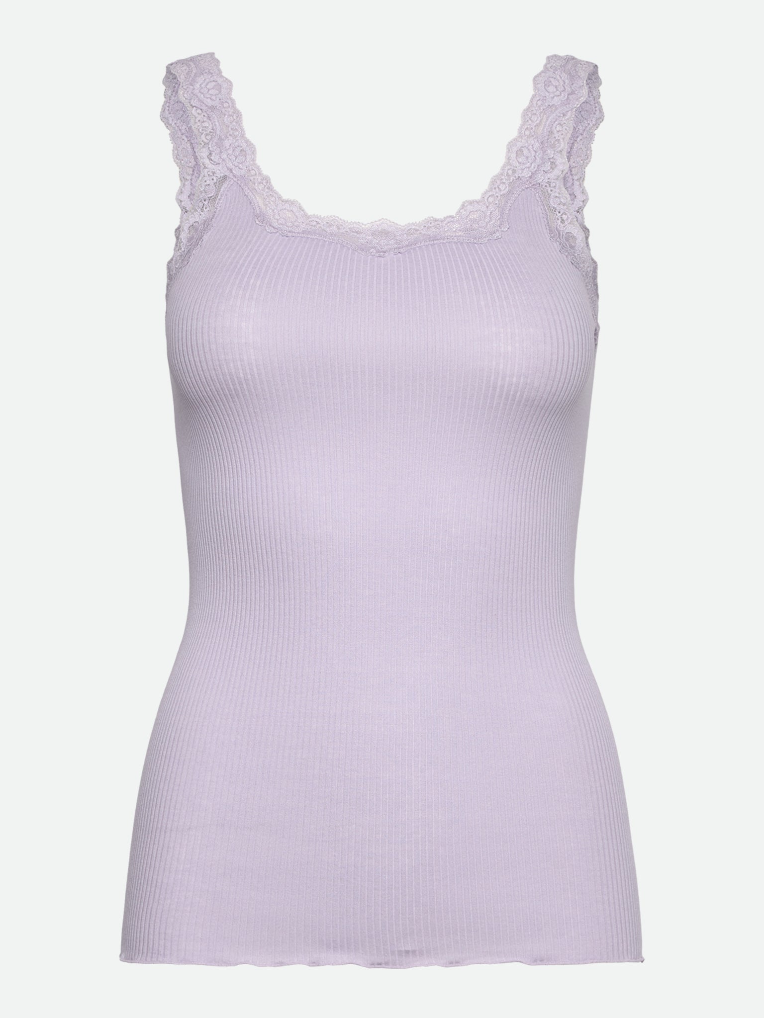 RWBabette Silk SL Deep Back Lace Top TOP Rosemunde Woman S purple heather