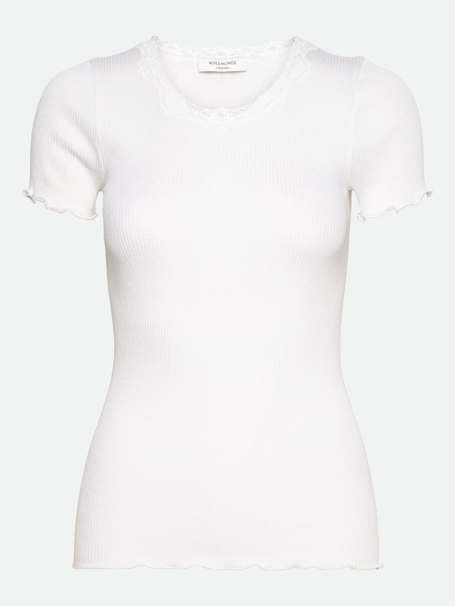 RWBeatha Silk SS Lace T-shirt T-shirt Rosemunde Woman XS new white