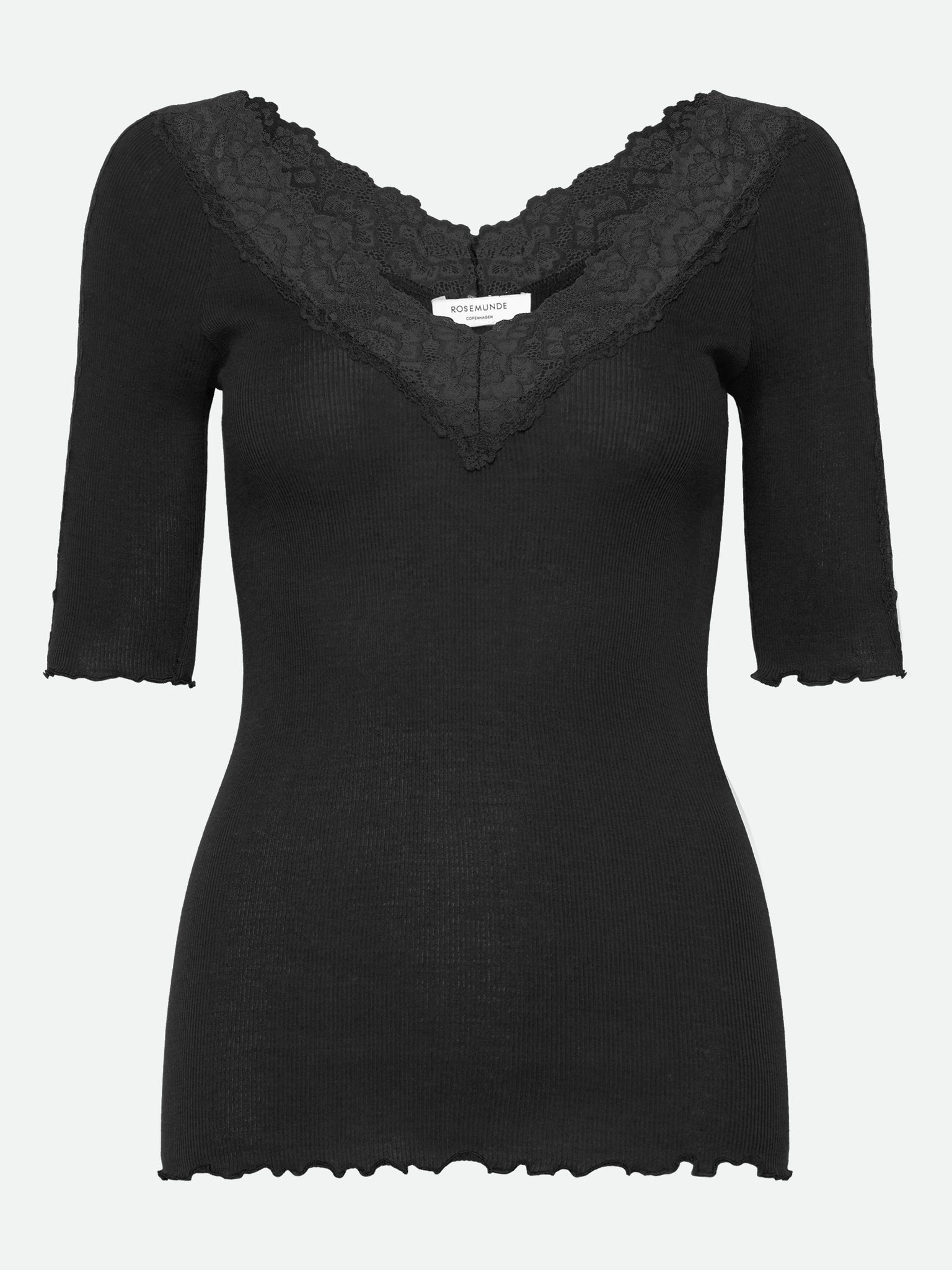 RWBernadine 2/4 Regular Lace T-shirt T-shirt Rosemunde Woman XS black