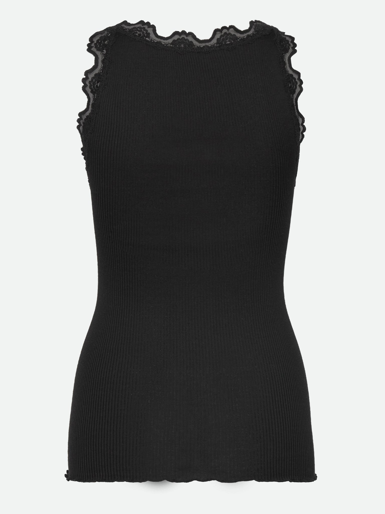 RWBeatha Silk SL V-neck Lace Top Top Rosemunde Woman