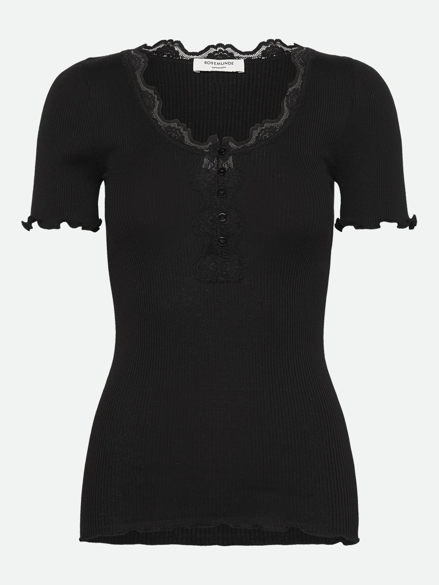 RWBeatha SS Regular W button T-shirt T-shirt Rosemunde Woman XS black