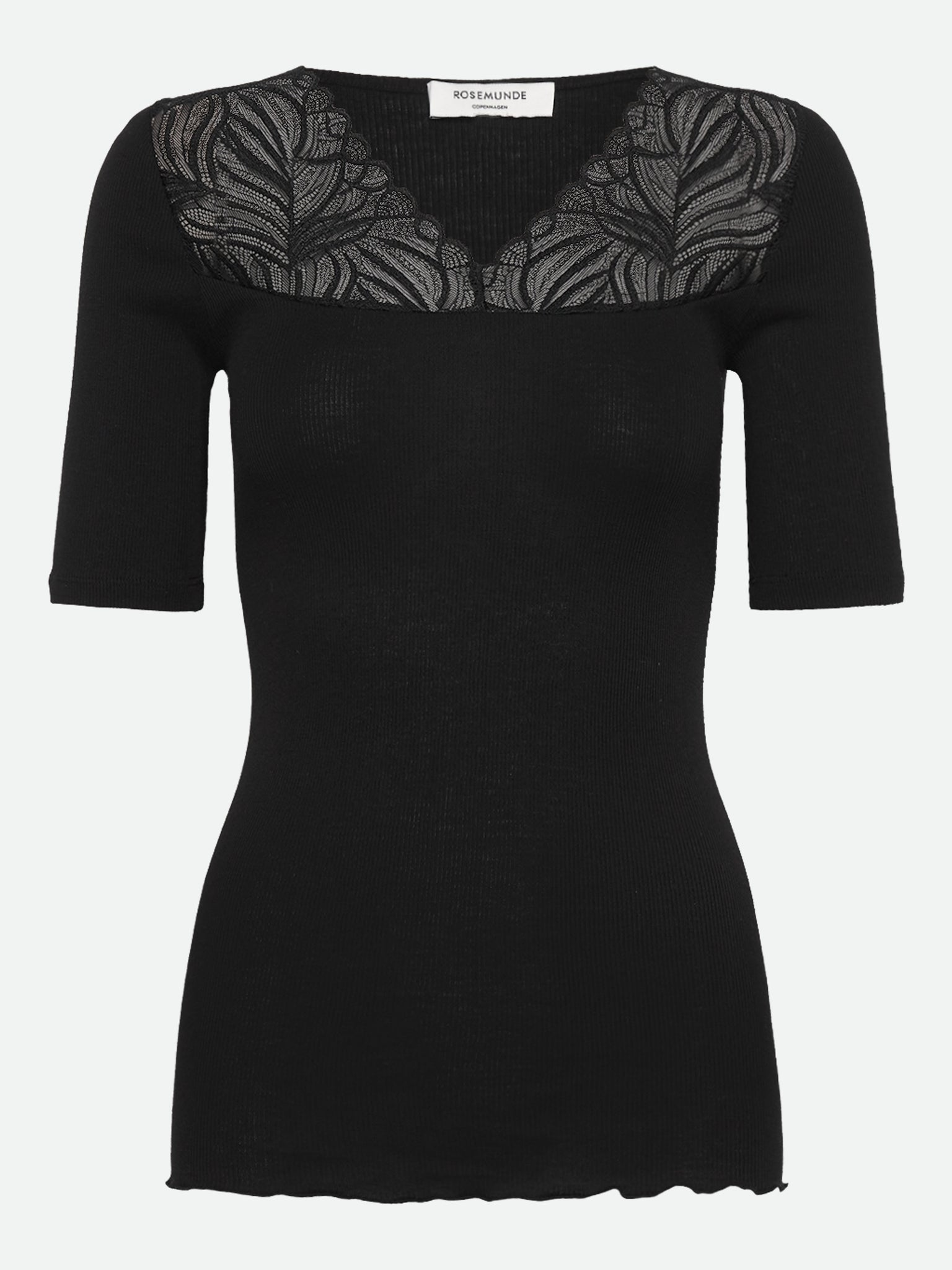 RWBernadine 2/4 Regular V-neck T-shirt T-shirt Rosemunde Woman XS black