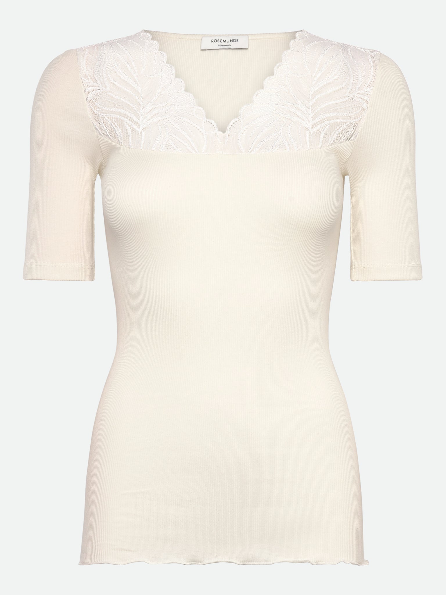 RWBernadine 2/4 Regular V-neck T-shirt T-shirt Rosemunde Woman XS ivory