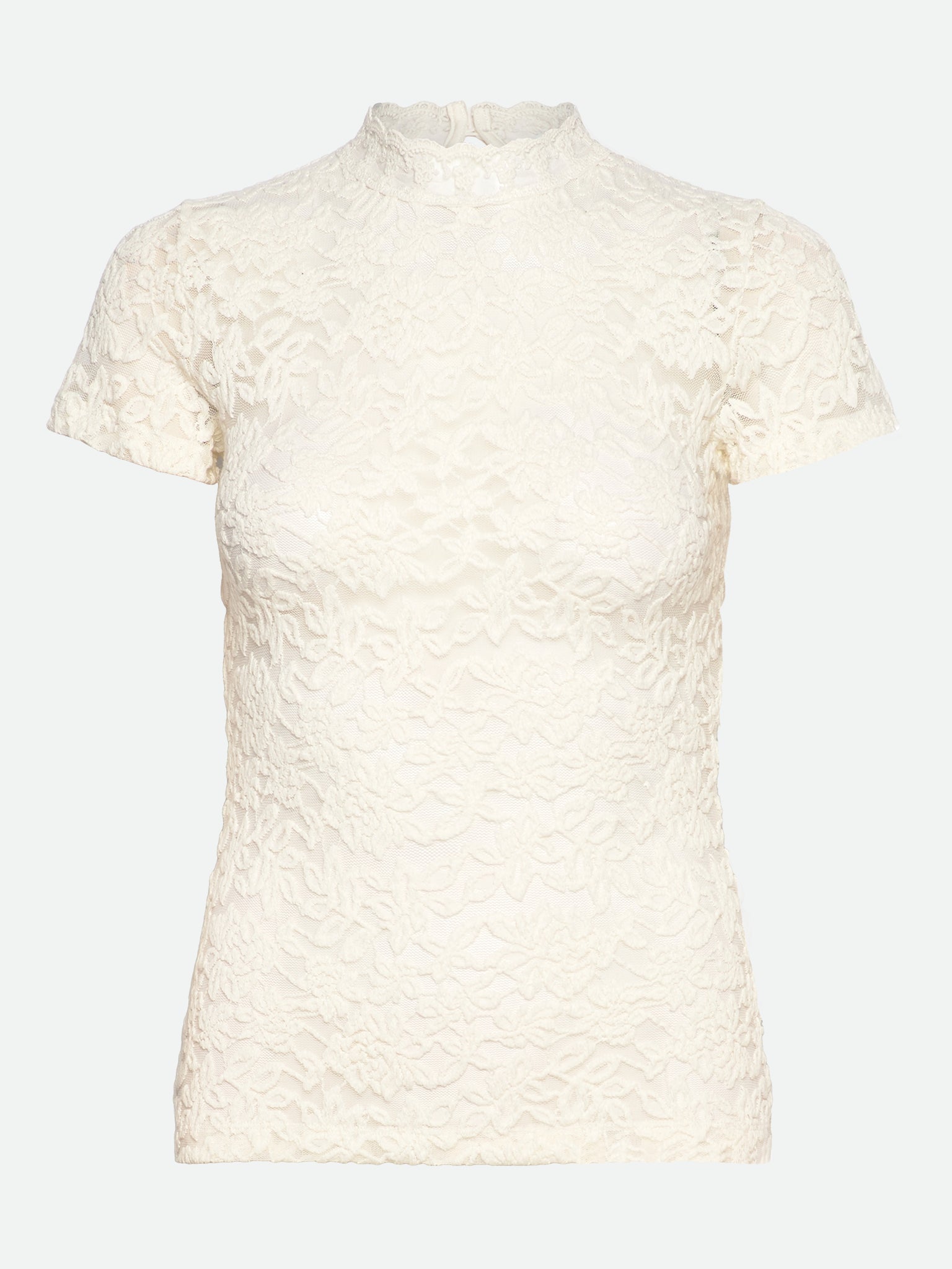 RWDelicia Capsleeve Regular T-neck Top T-shirt Rosemunde Woman XS ivory