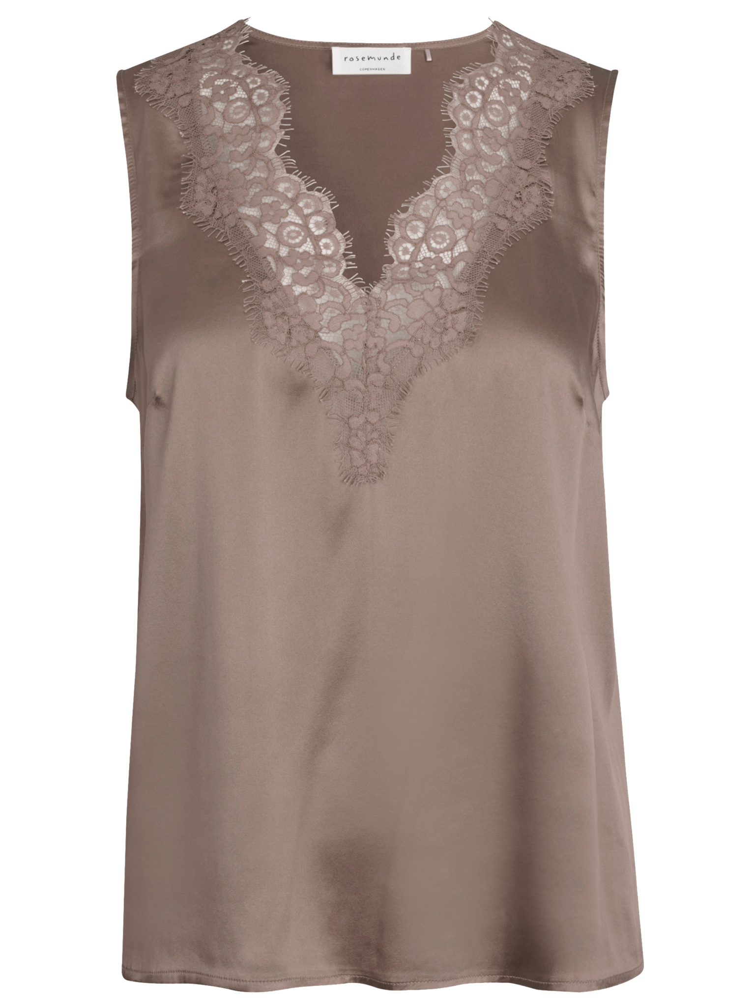 RWJade Silk Lace Top TOP Rosemunde Woman 34 dark sand