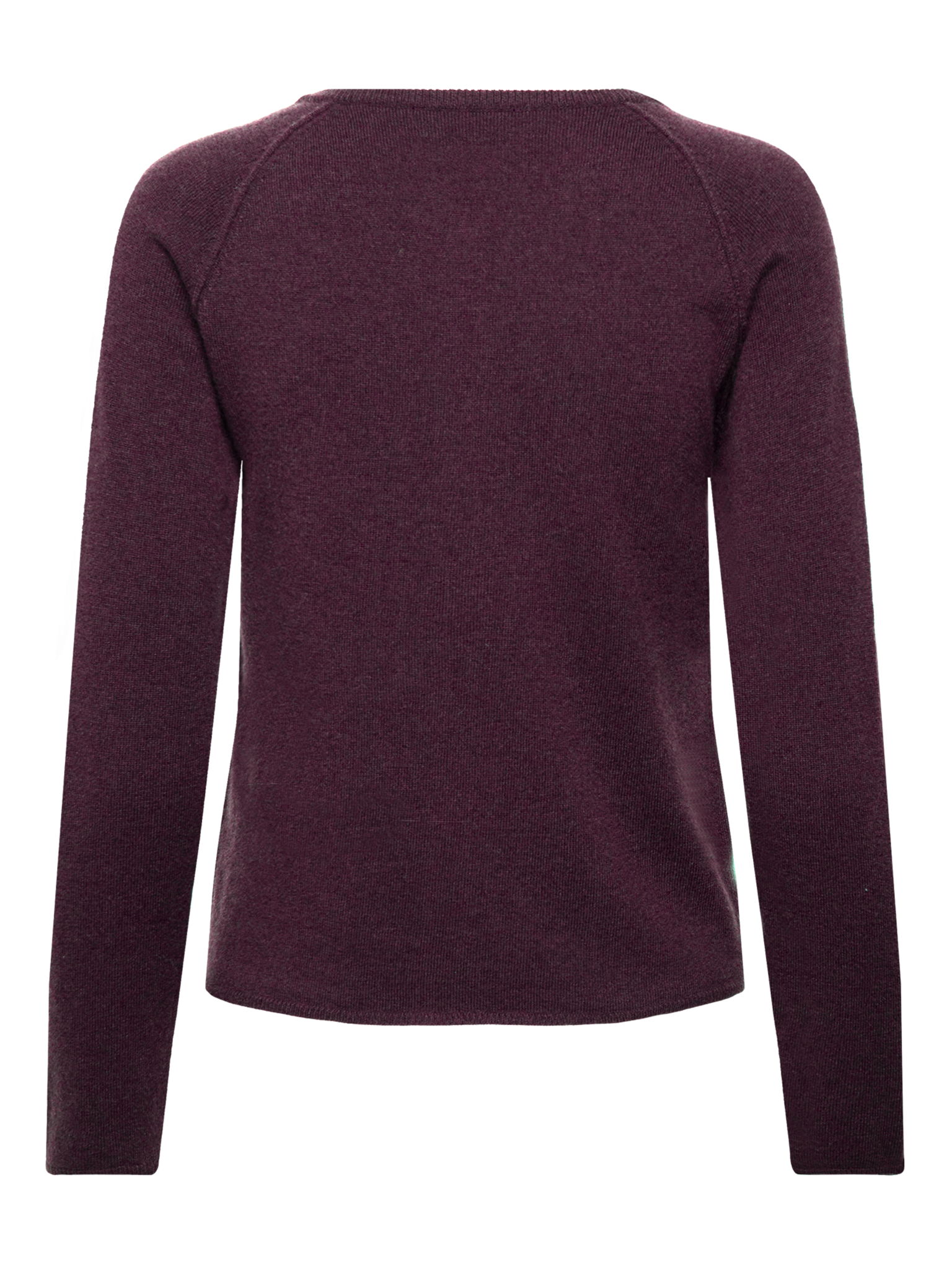 RWLaica Cashmere langærmet Raglan Cardigan med rund hals og knapper