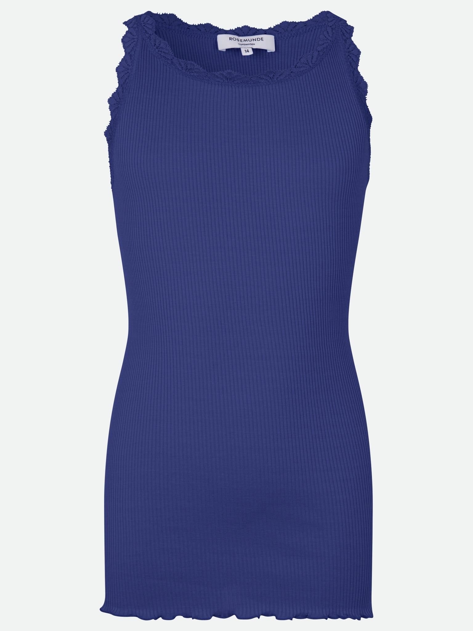 RKBeatha Silk top w/ lace Top Rosemunde Woman 8 sodalite blue