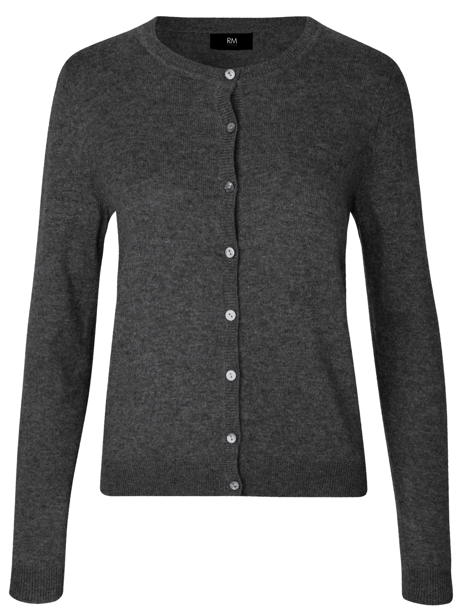 RMWSofia Wool LS Short Cardigan Cardigan Rosemunde Woman XS dark grey melange