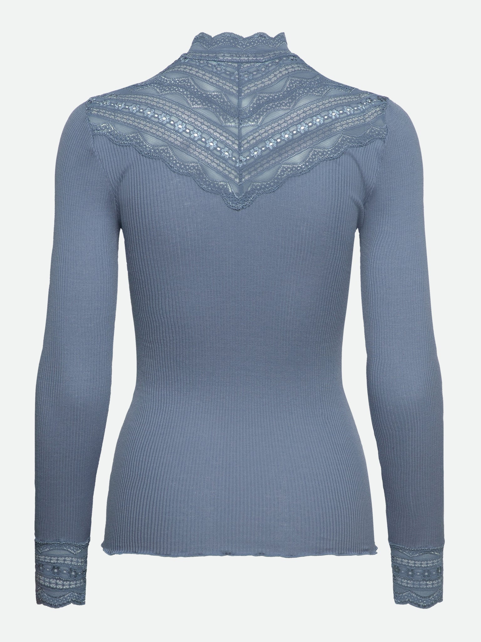 RWBenita Silk LS Lace T-neck T-shirt T-SHIRT LS Rosemunde Woman