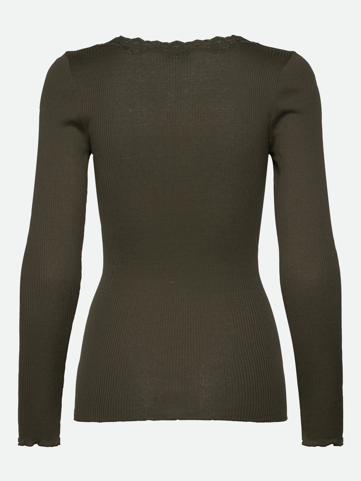 RWBabette Silk Long Sleeve U-neck Lace T-shirt T-SHIRT LS Rosemunde Woman