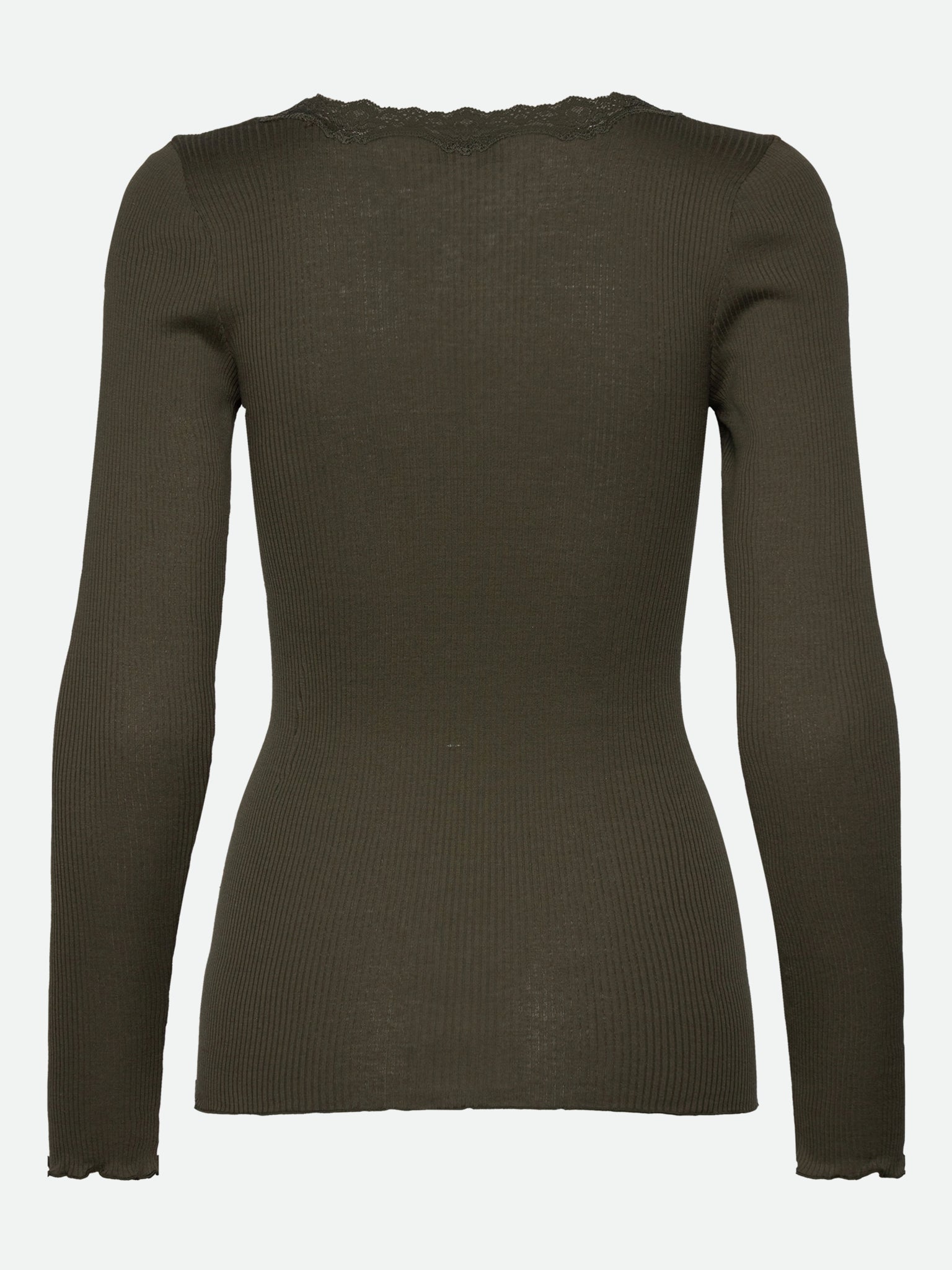 RWBabette Silk LS U-neck Lace T-shirt T-SHIRT LS Rosemunde Woman