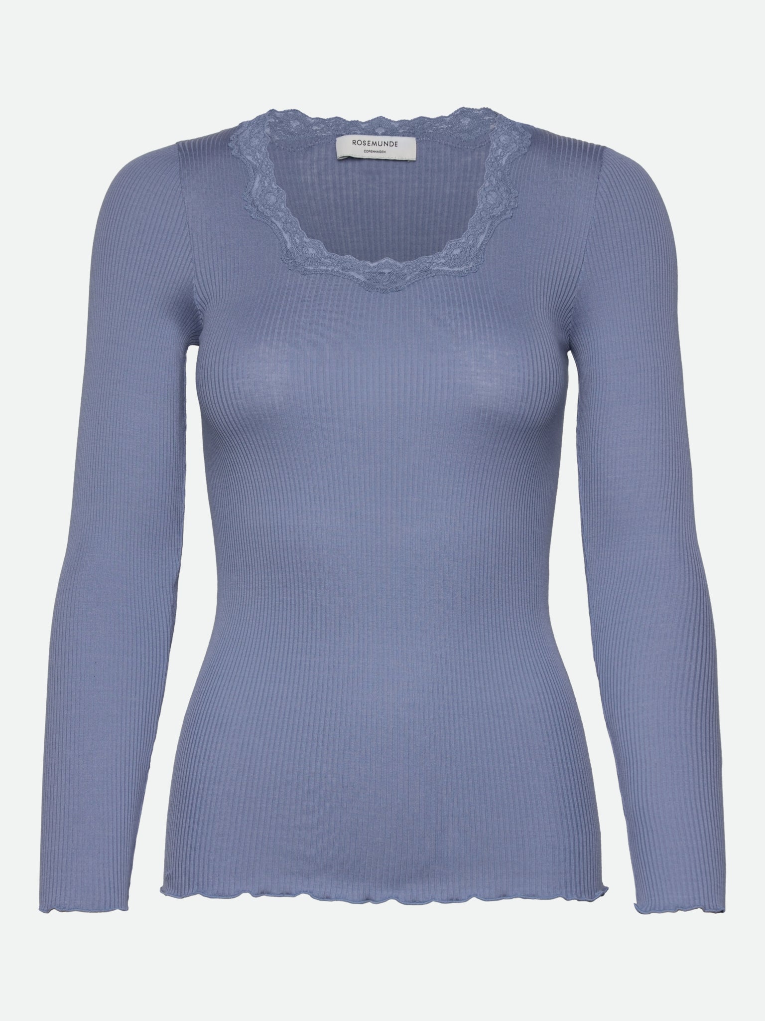 RWBabette Silk LS U-neck Lace T-shirt T-SHIRT LS Rosemunde Woman XS infinity