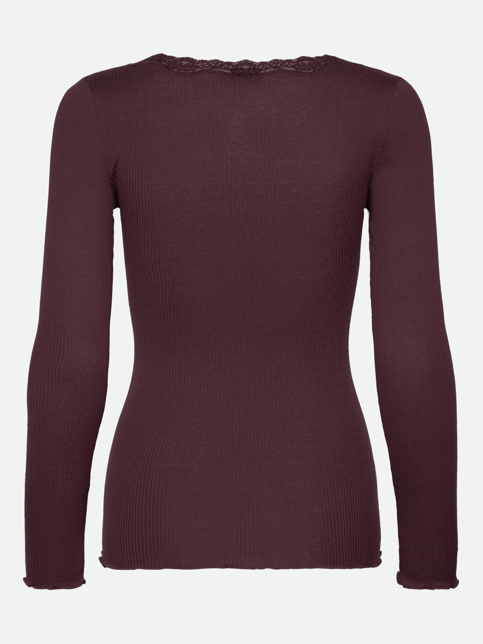RWBabette Silk LS U-neck Lace T-shirt T-SHIRT LS Rosemunde Woman