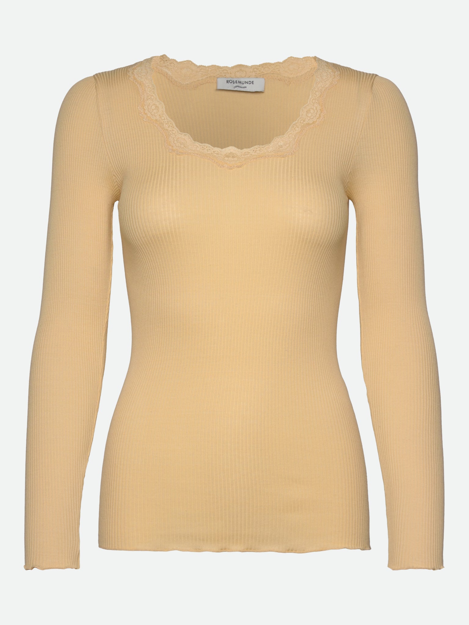 RWBabette Silk LS U-neck Lace T-shirt T-SHIRT LS Rosemunde Woman
