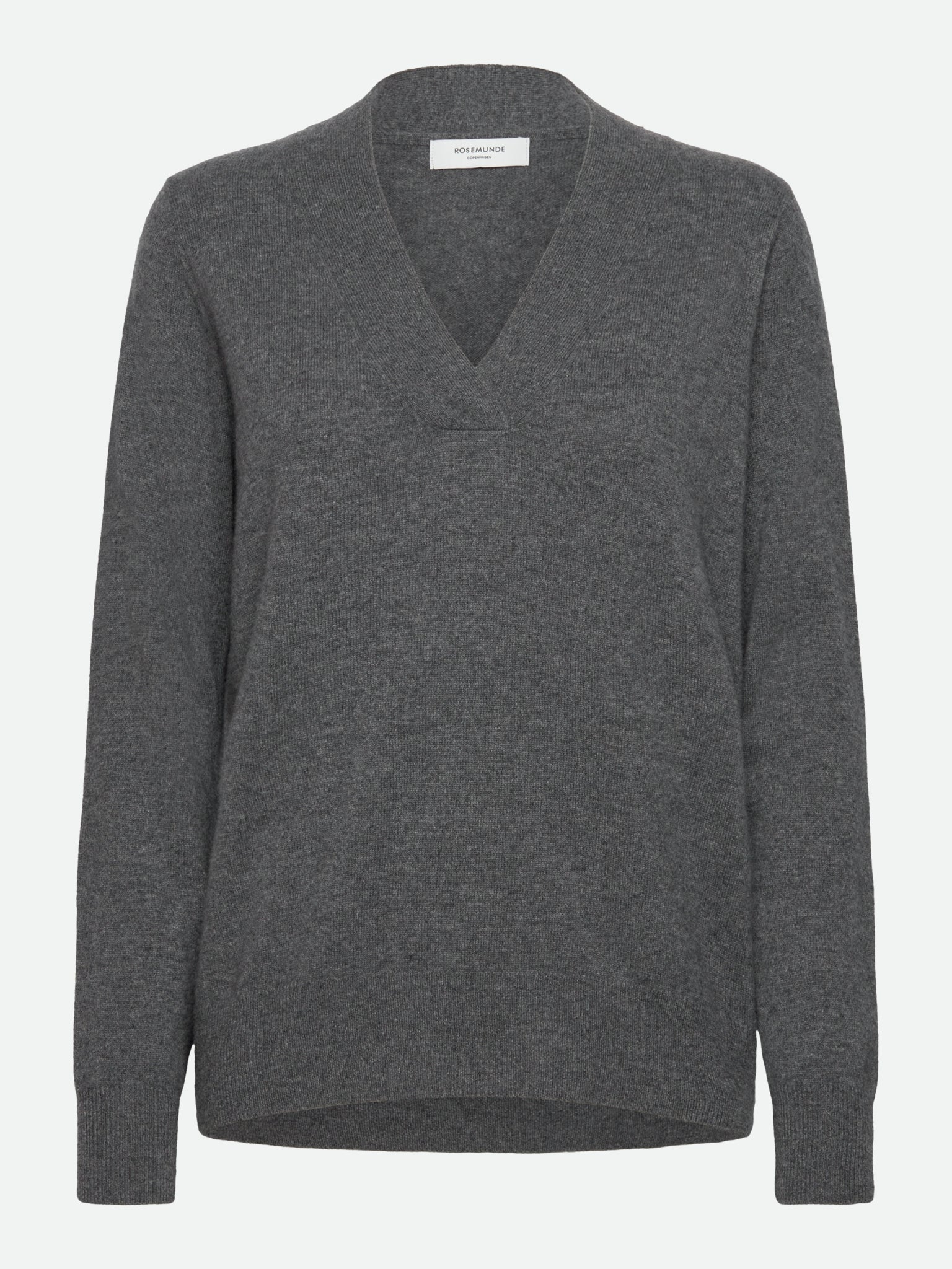 RWCoco Cashmere LS V-neck Pullover PULLOVER Rosemunde Woman XS medium grey melange