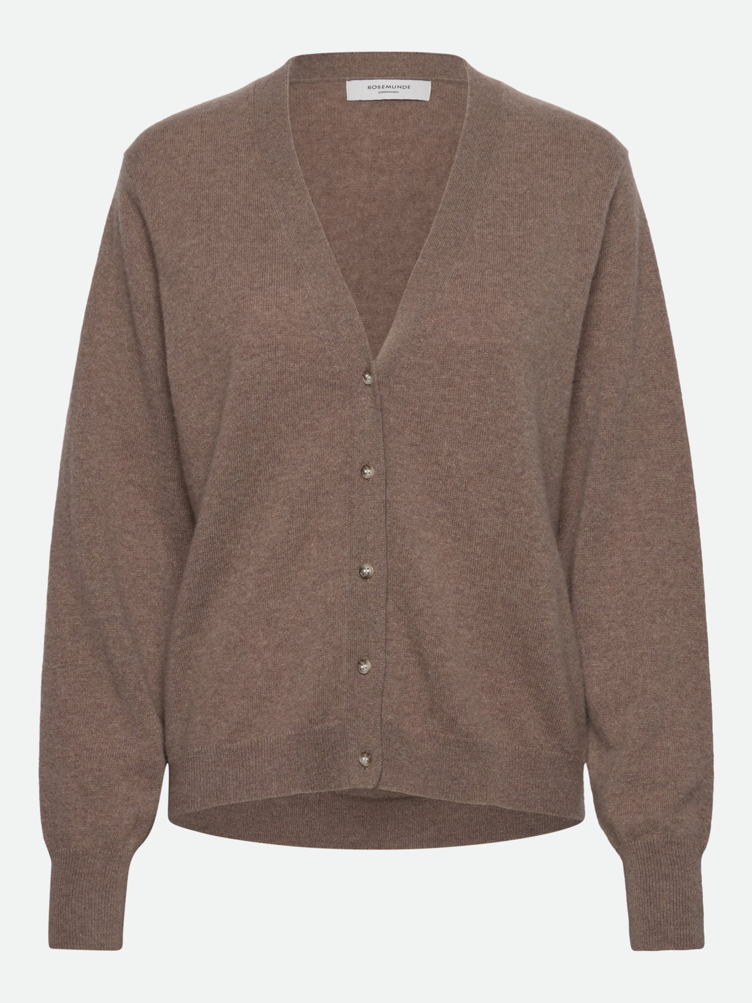 RWCoco Cashmere LS V-neck Cardigan CARDIGAN Rosemunde Woman XS silver mink melange