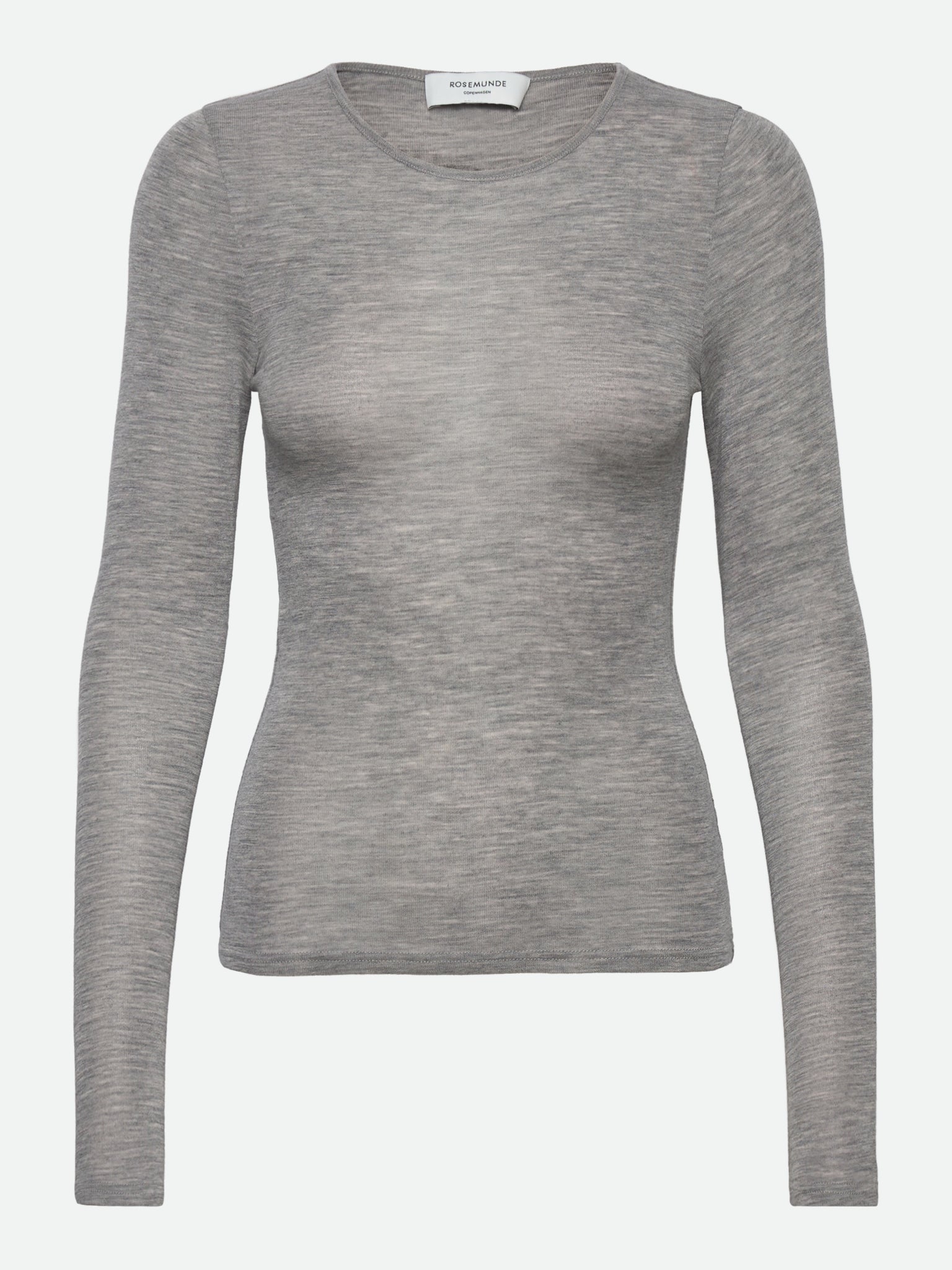 RWSara Cashmere Blend LS T-shirt T-SHIRT LS Rosemunde Woman XS light grey melange