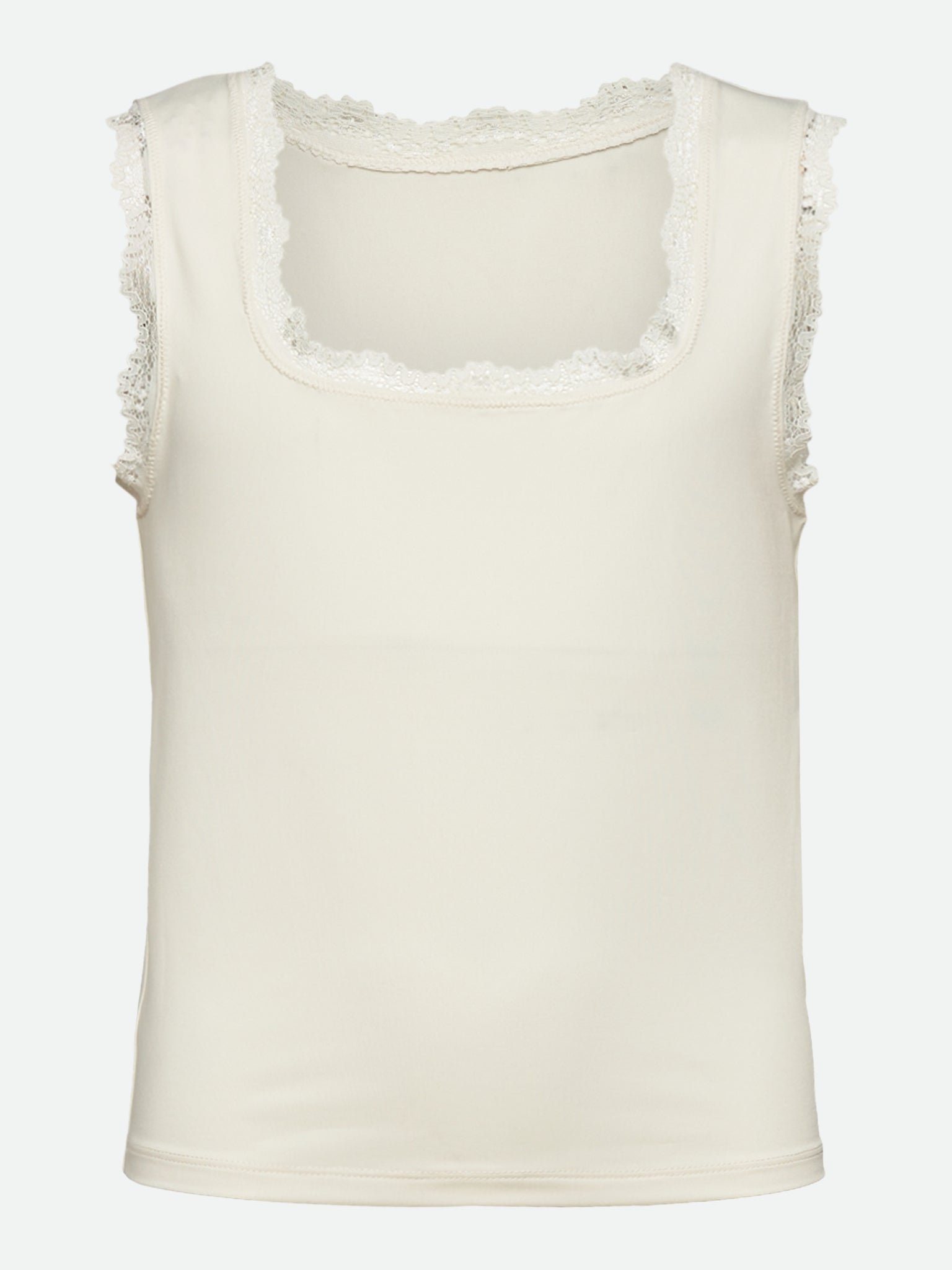 RKBillie SL Square Lace Top TOP Rosemunde Girls 128 ivory