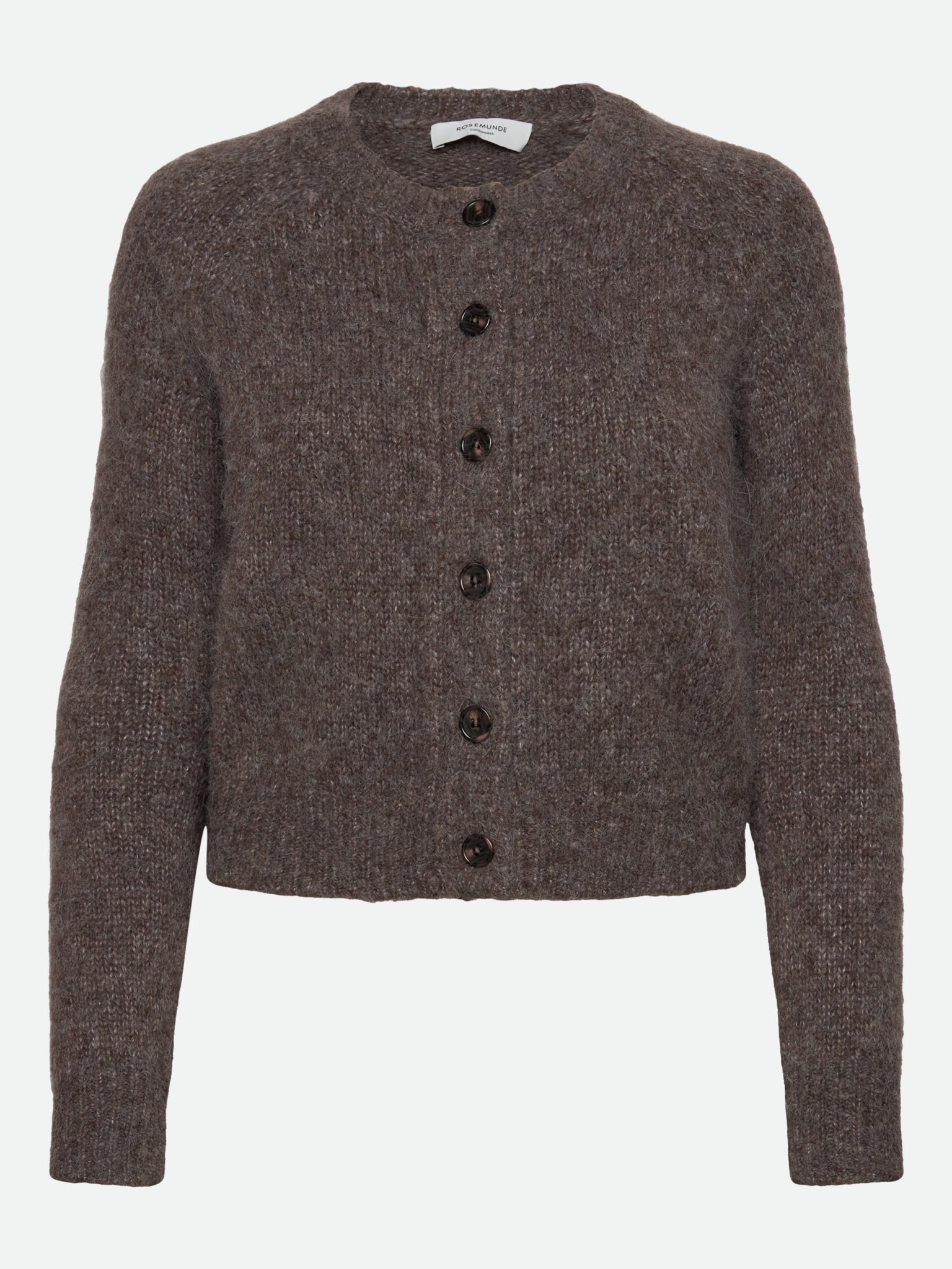 RKTulip Wool Blend LS Short Cardigan CARDIGAN Rosemunde Girls 128 brown grey mel