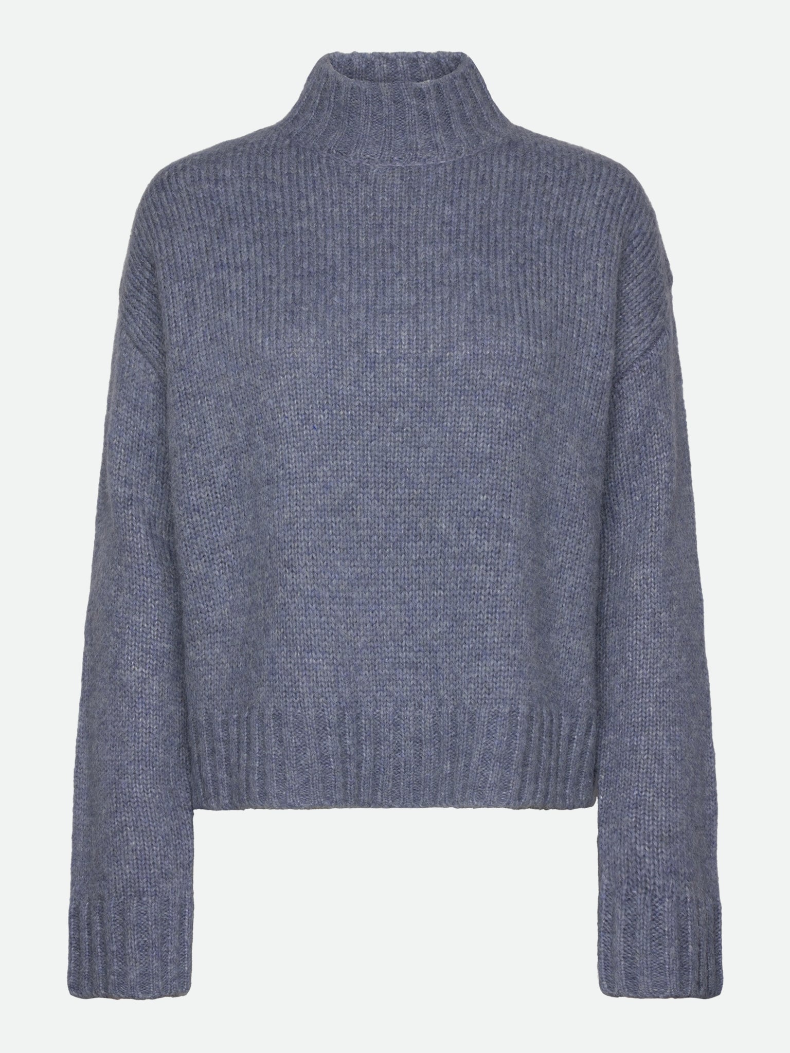 RWTulip Wool Blend LS Turtleneck Plain Pullover PULLOVER Rosemunde Woman XS infinity melange