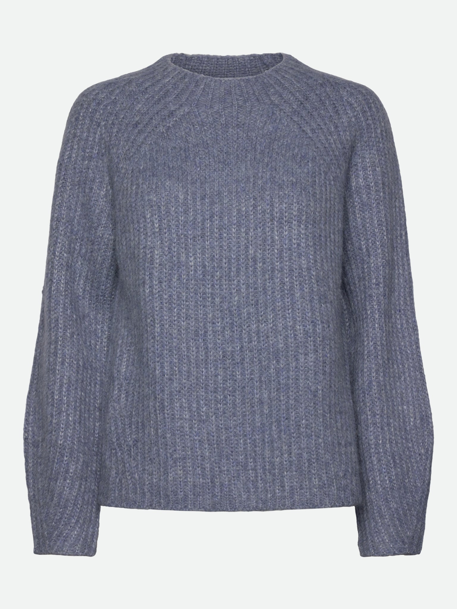 RWTulip Wool Blend LS Rib Knit Pullover PULLOVER Rosemunde Woman XS infinity melange