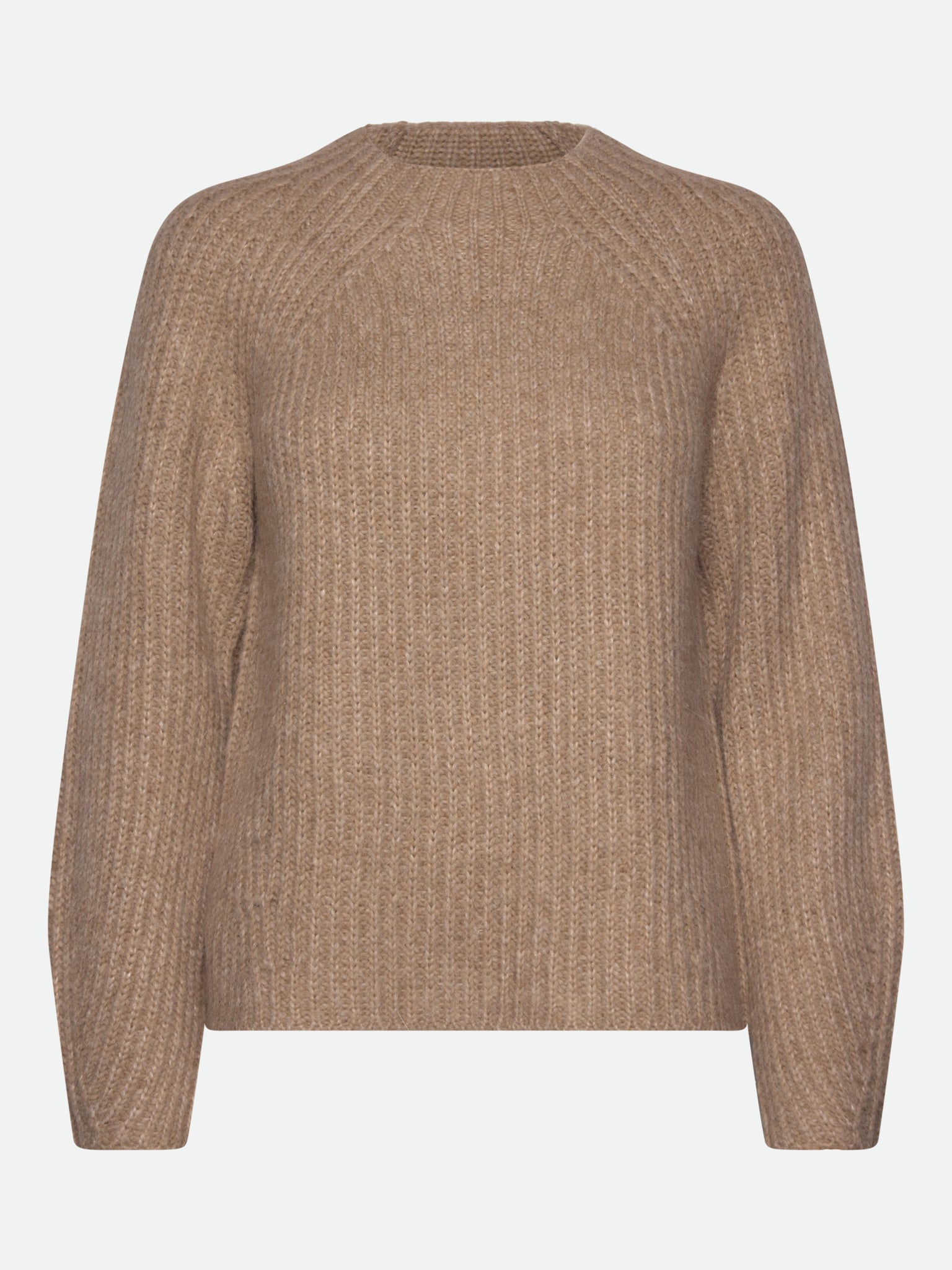 RWTulip Wool Blend LS Rib Knit Pullover PULLOVER Rosemunde Woman XS silver mink melange