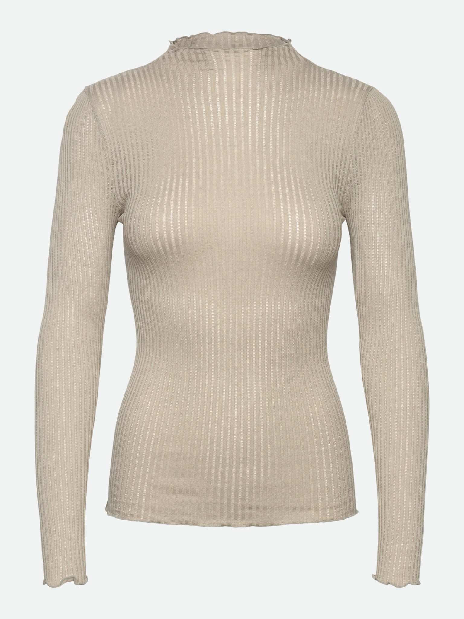 RWBelize Silk LS T-neck T-shirt T-SHIRT LS Rosemunde WOman M abbey stone