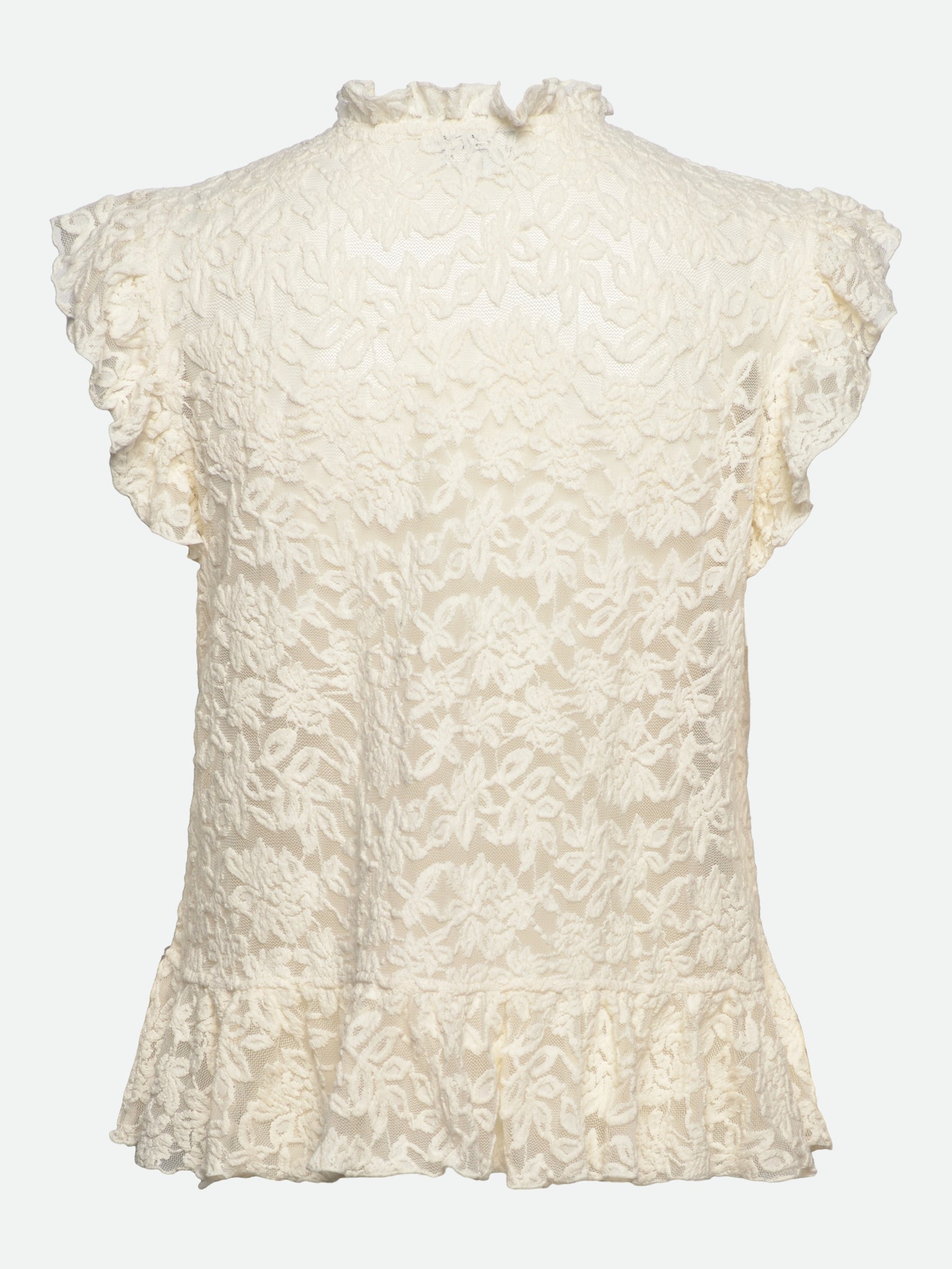 RWDelicia Lace SL Peplum Top TOP Rosemunde Woman