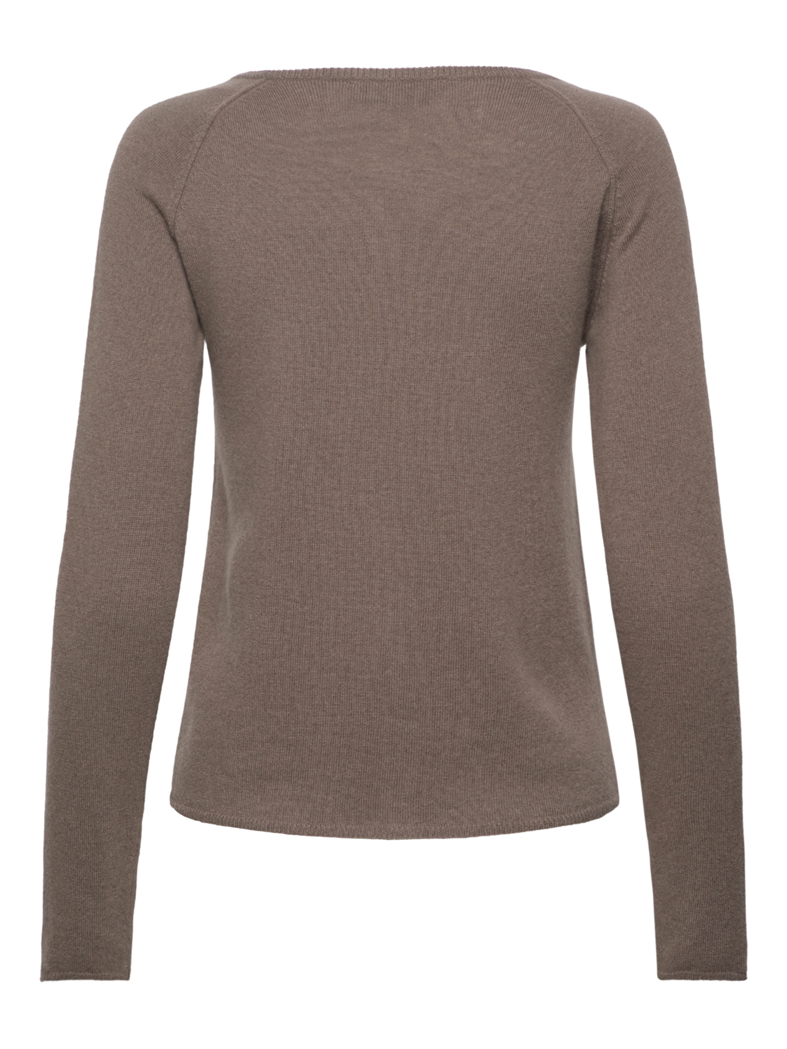 RWLaica kasjmier vest met lange mouwen, ronde hals en raglanmouwen
