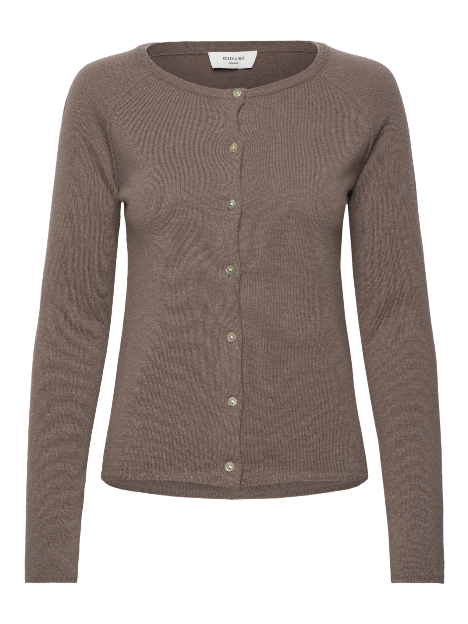 RWLaica kasjmier vest met lange mouwen, ronde hals en raglanmouwen
