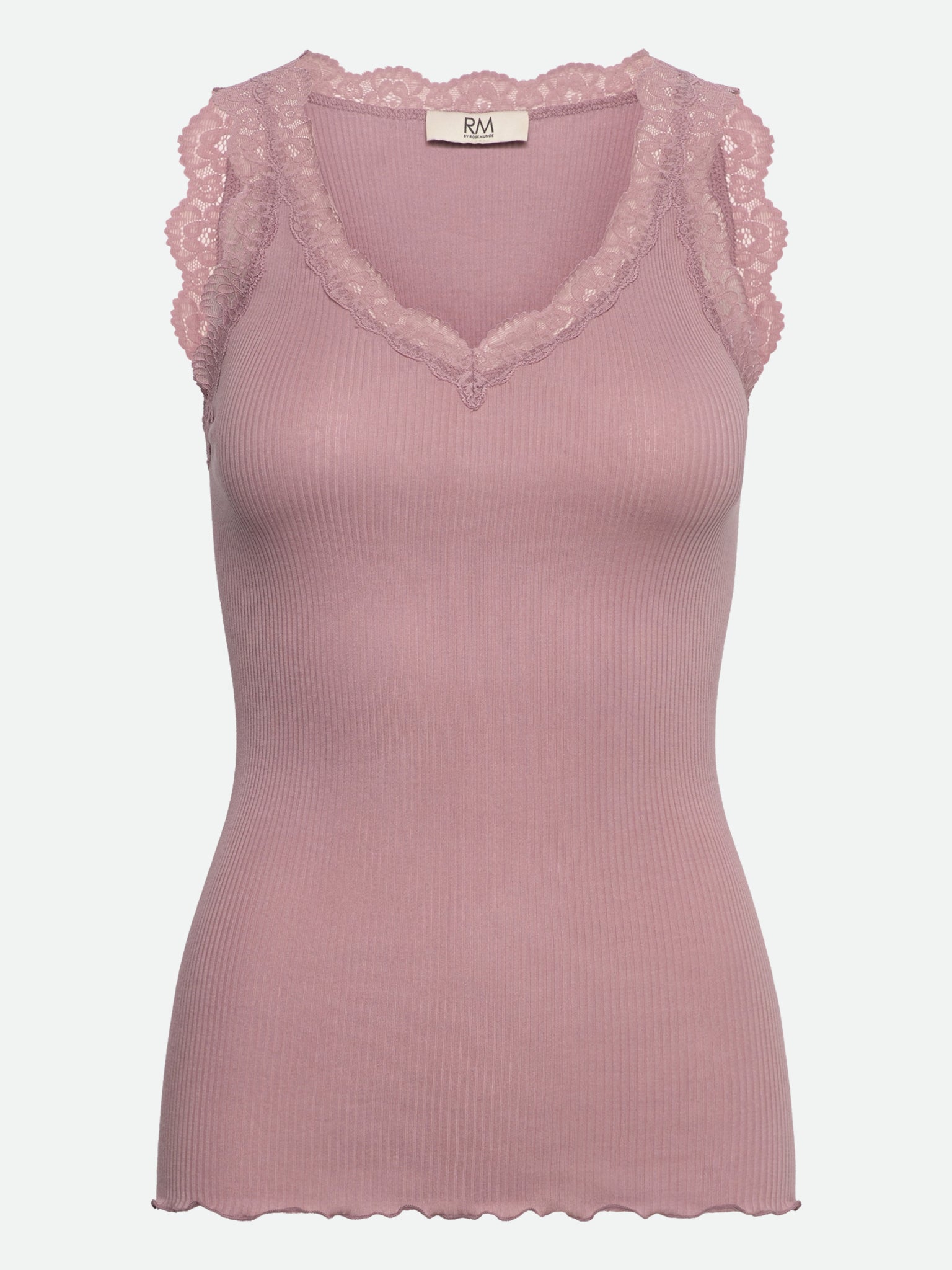 RMWBalta Modal Lace SL V-neck Top TOP Rosemunde Woman XS woodrose