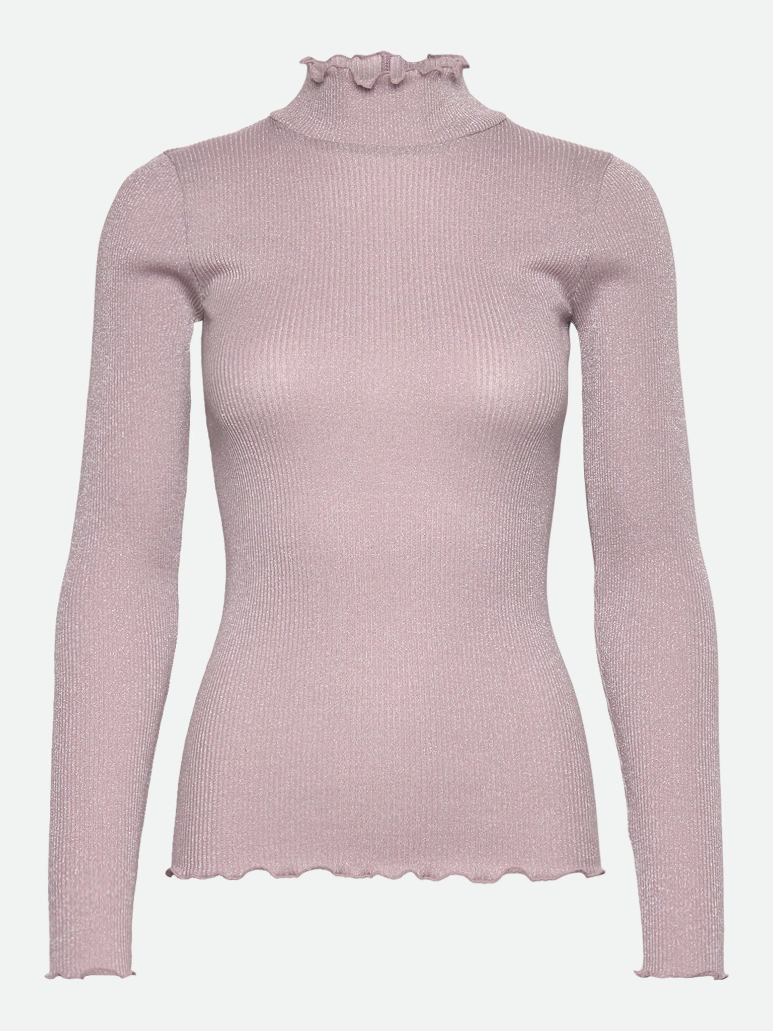 RWBoston Lurex Long sleeev T-neck T-shirt T-SHIRT LS Rosemunde Woman XS dawn pink
